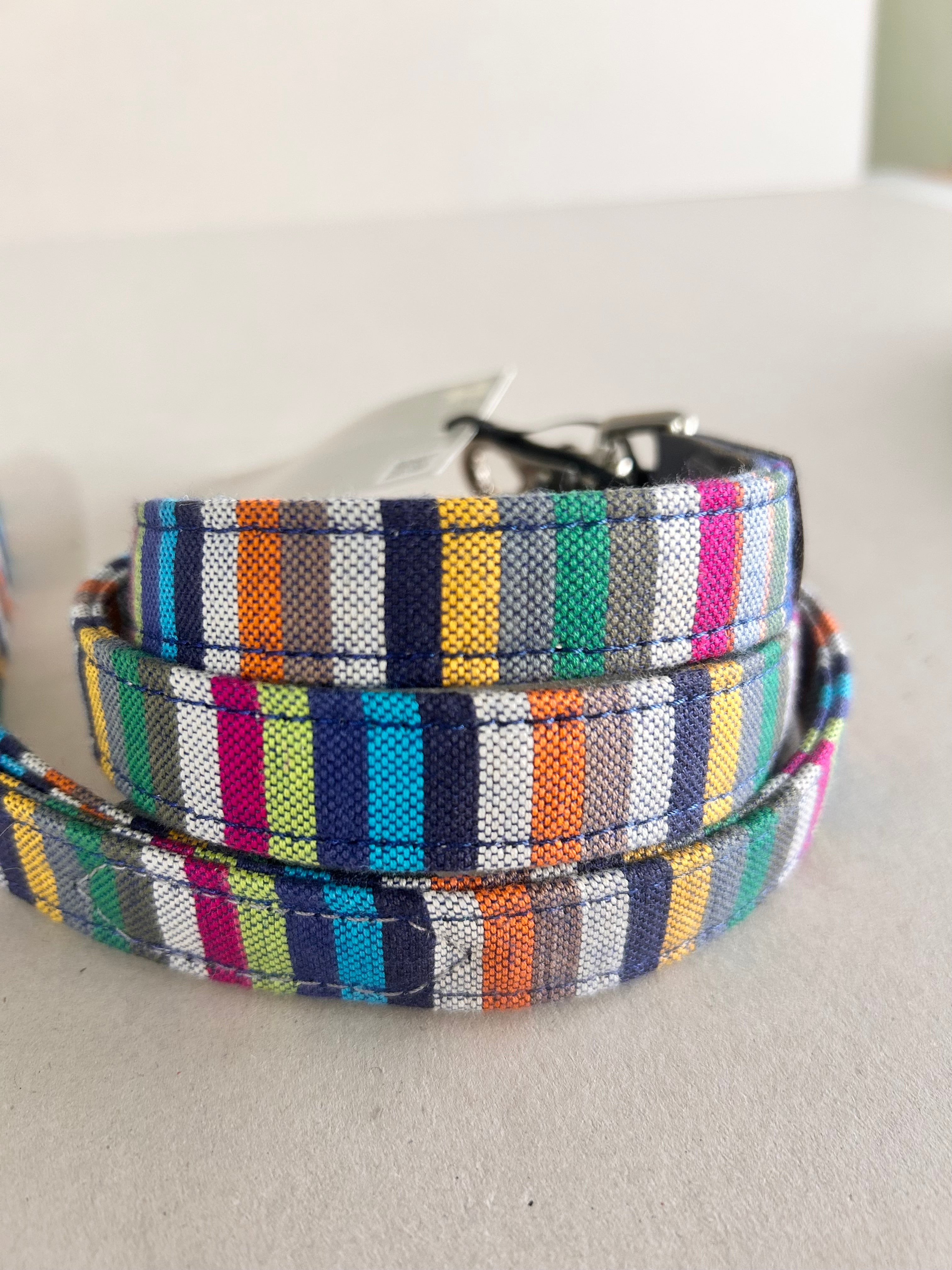 Hiro+Wolf Classic leash: Marine Stripe Kikoy