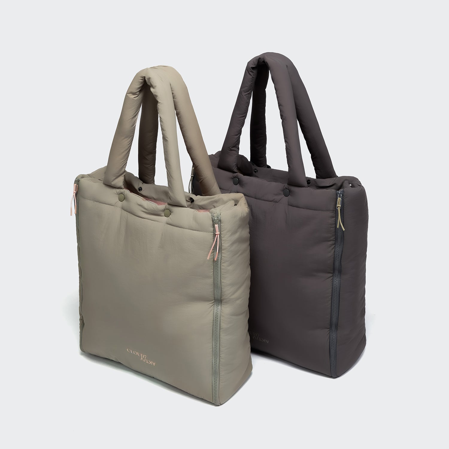 Cloud7: AKTIV Puffer Travel Bed & Tote Bag, Dark Grey/Khaki