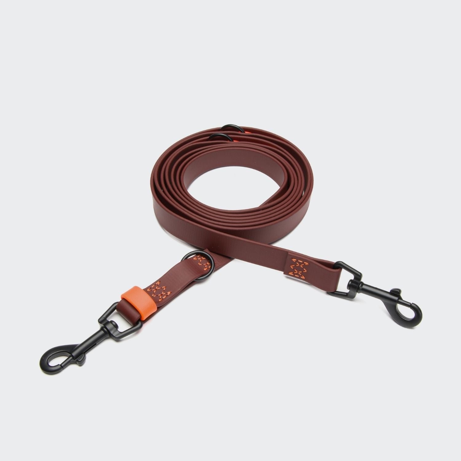 Cloud7: Adjustable Dog Leash BioThane Ipanema Dark Aubergine