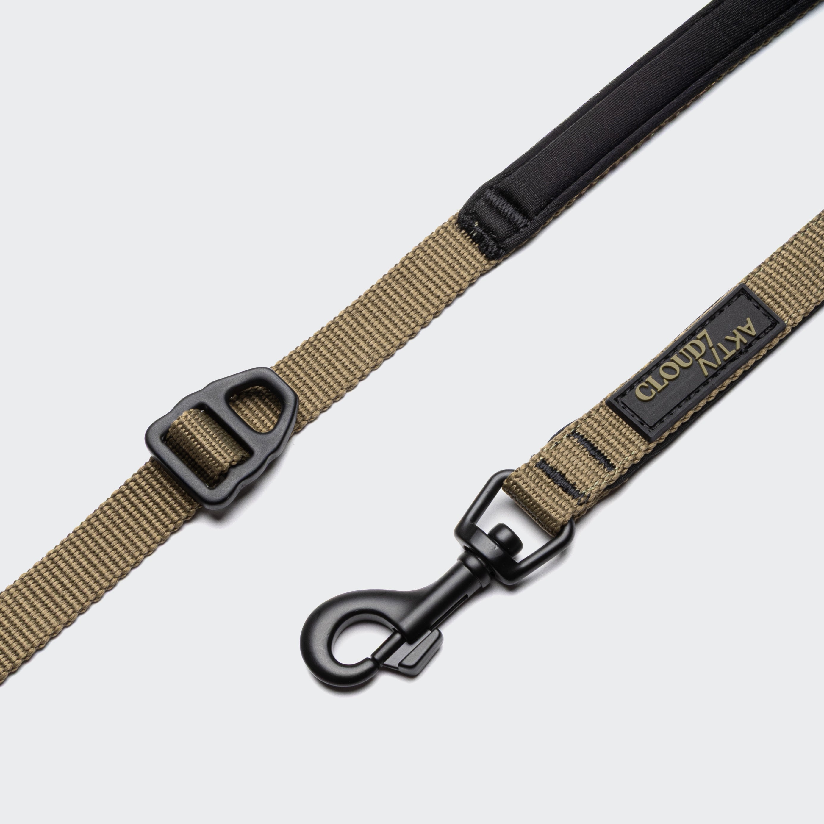 Cloud7: L-1 AKTIV Hands-Free Dog Leash, Khaki/Grey