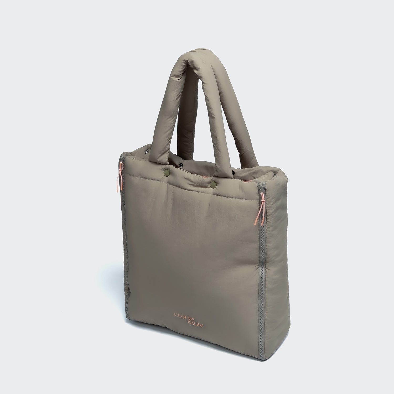 Cloud7: AKTIV Puffer Travel Bed & Tote Bag, Khaki/Peach