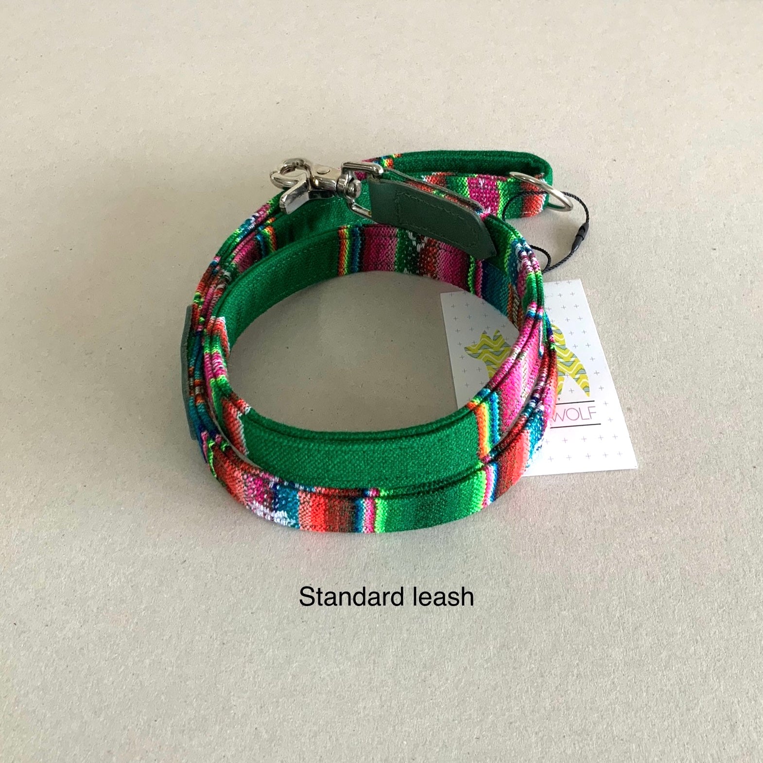 Hiro+Wolf Classic leash + Coupler Set: Green Inca