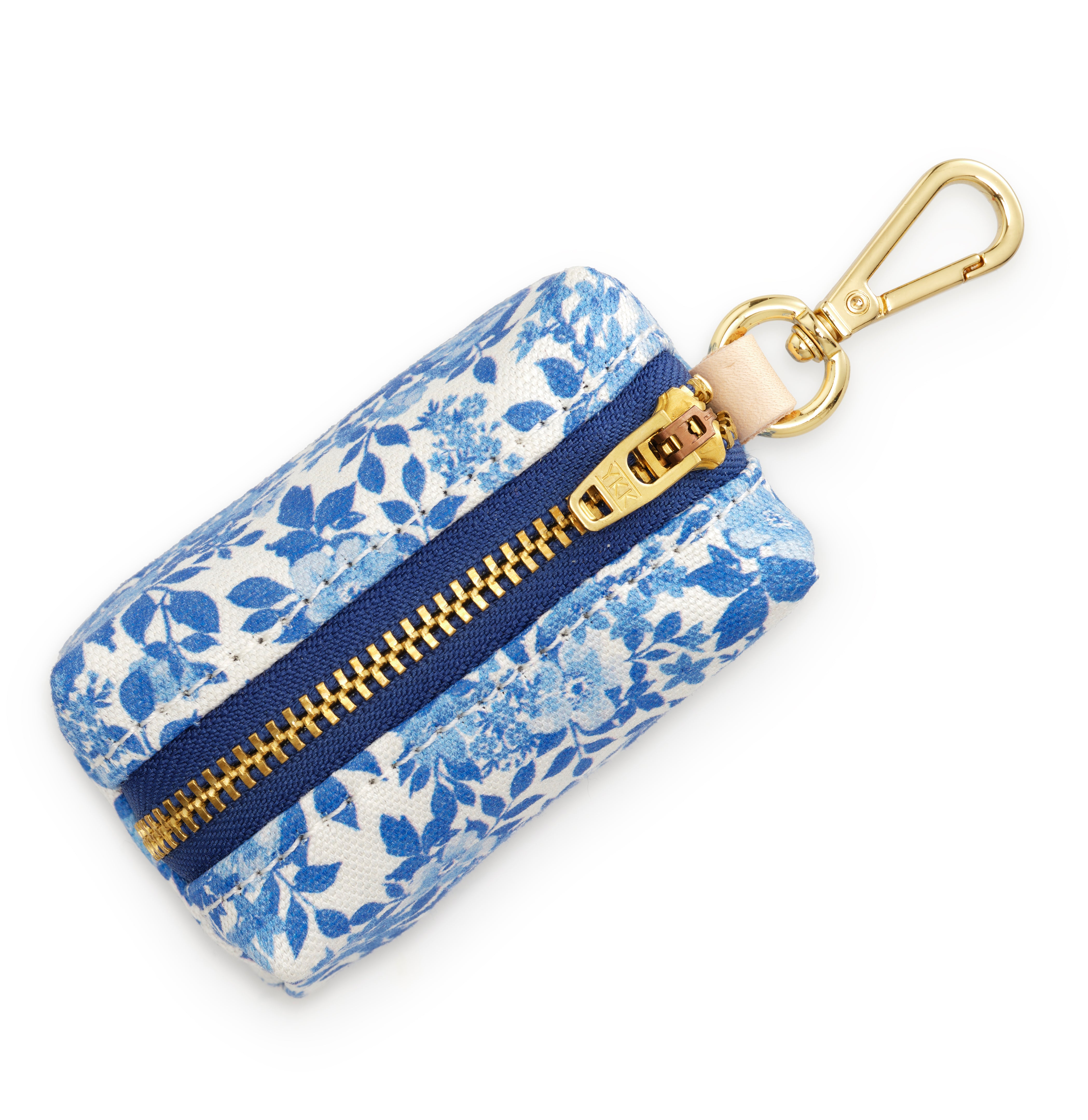 Dog Poop Bag dispenser: Blue Roses