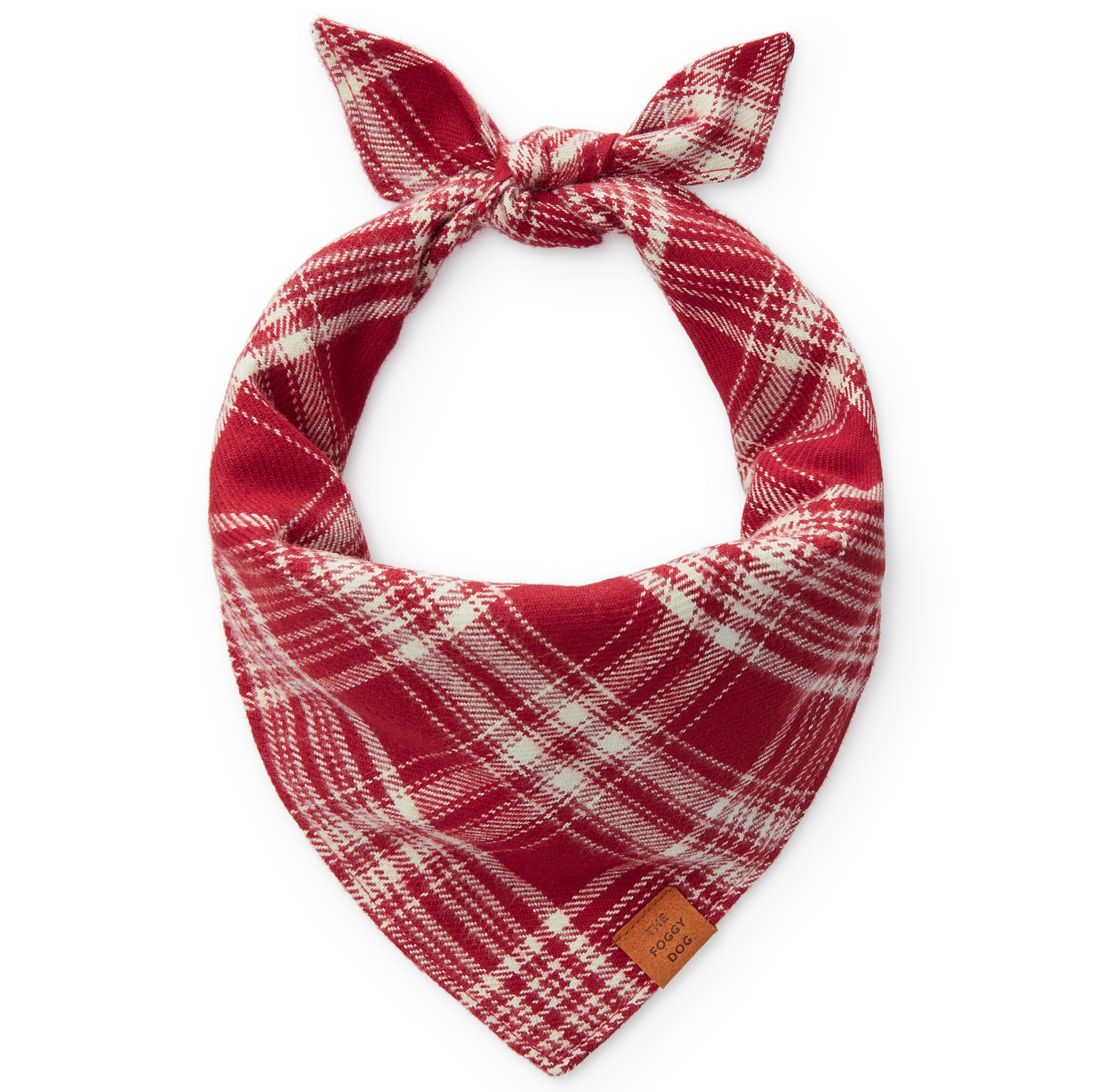 Dog and Cat Bandana: Marsala Plaid Flannel