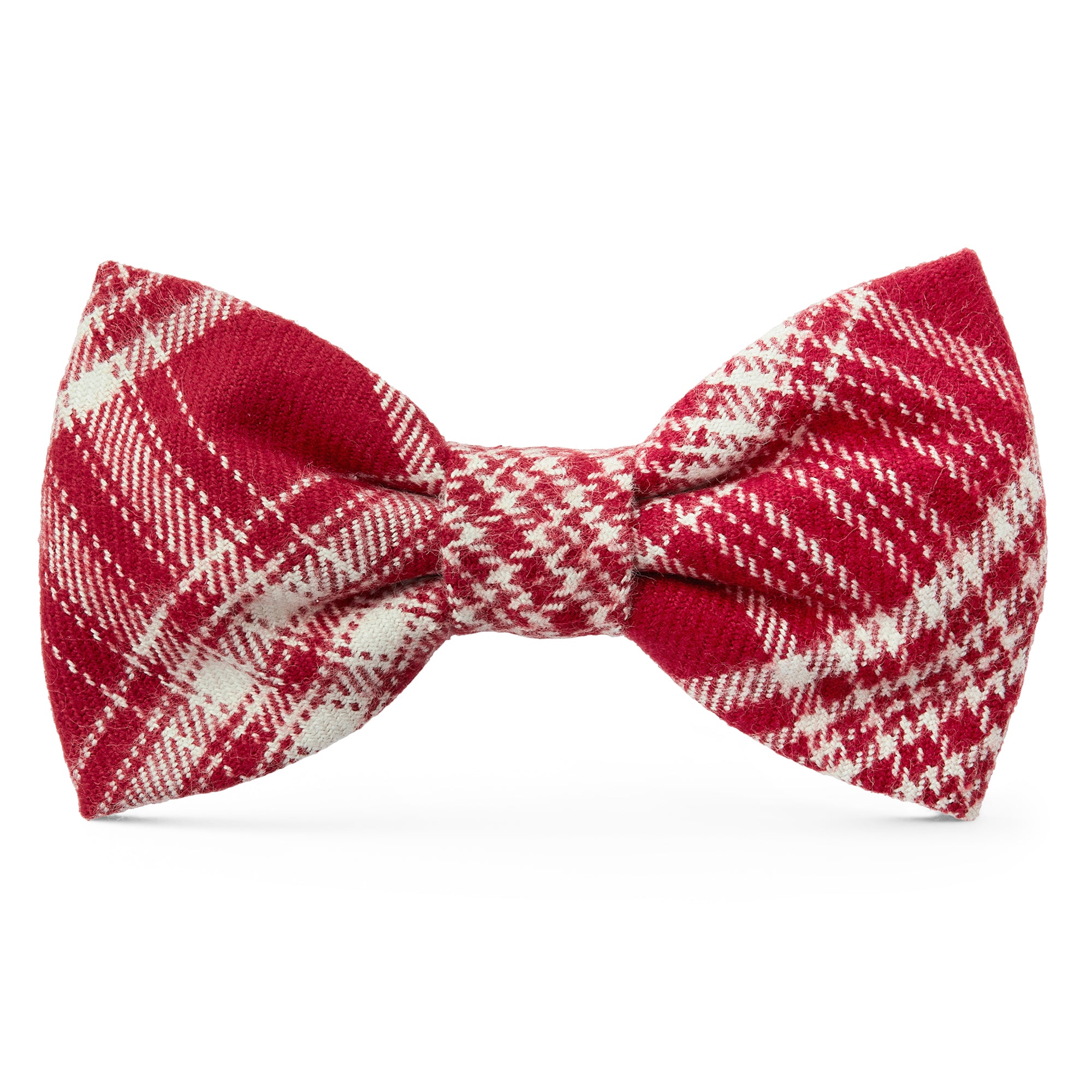 Dog and Cat Bowtie: Marsala Plaid Flannel