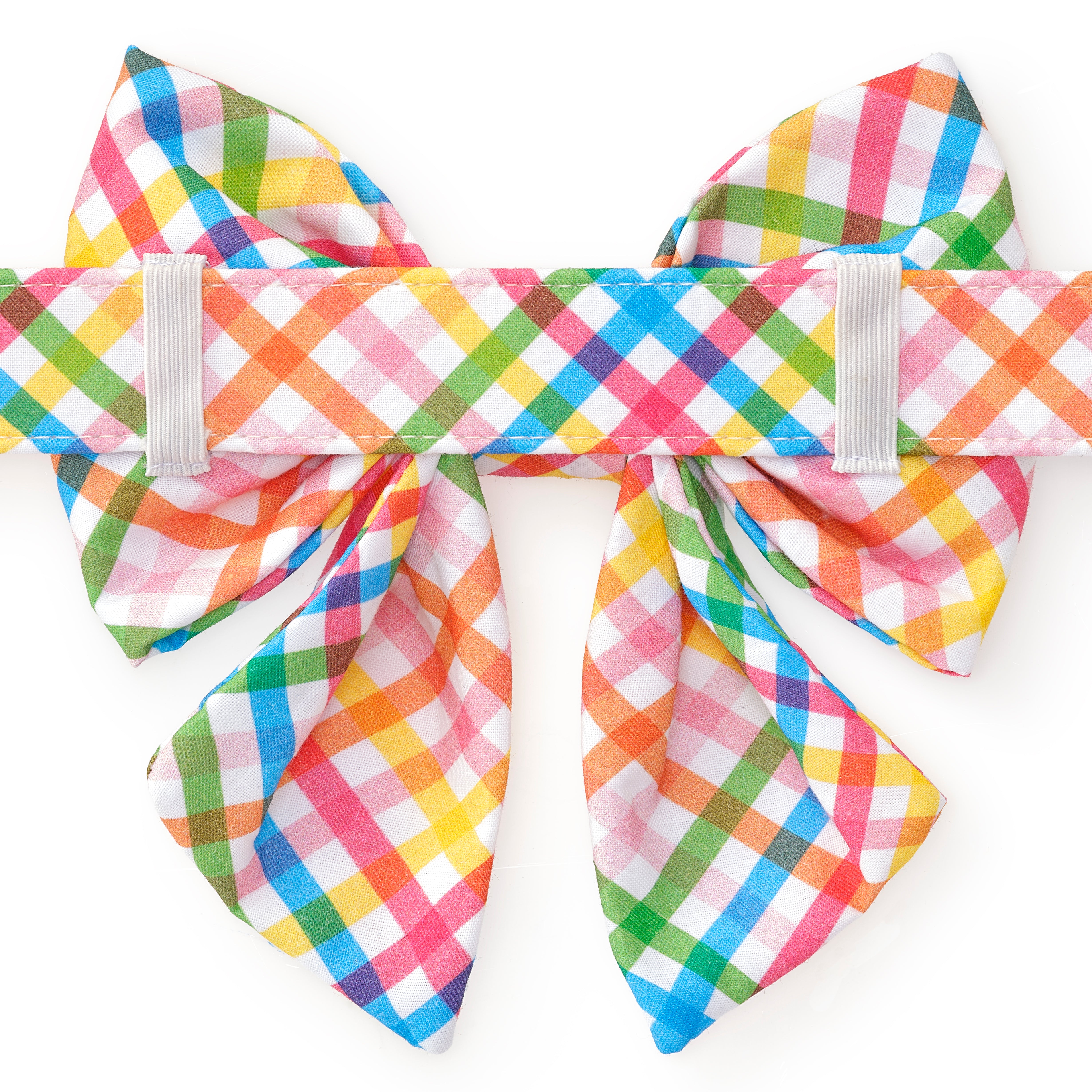 Dog and Cat Lady Bowtie: Rainbow Gingham