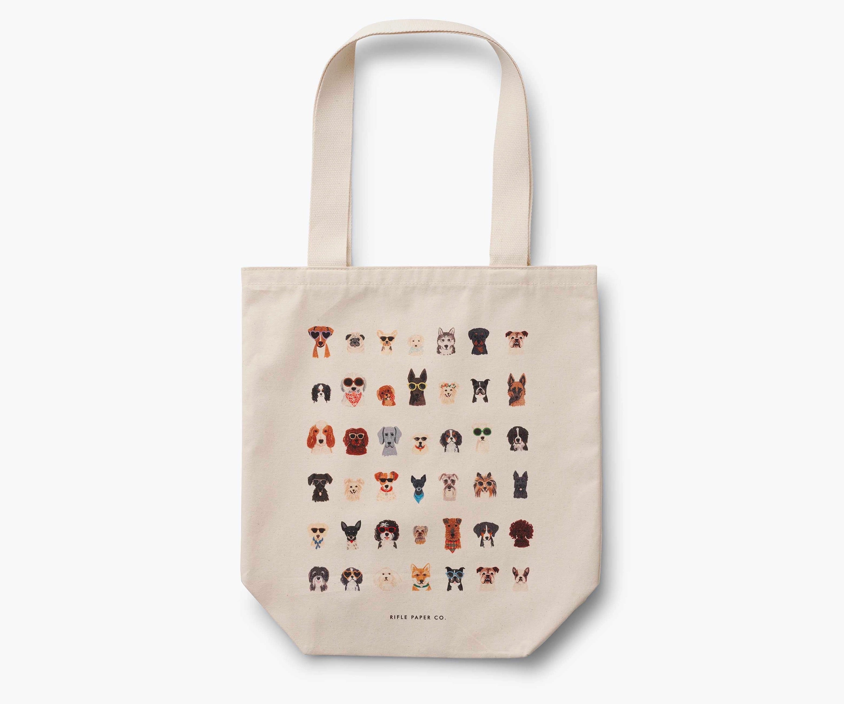 Rifle Paper Co Canvas Tote Bag: Dog Days
