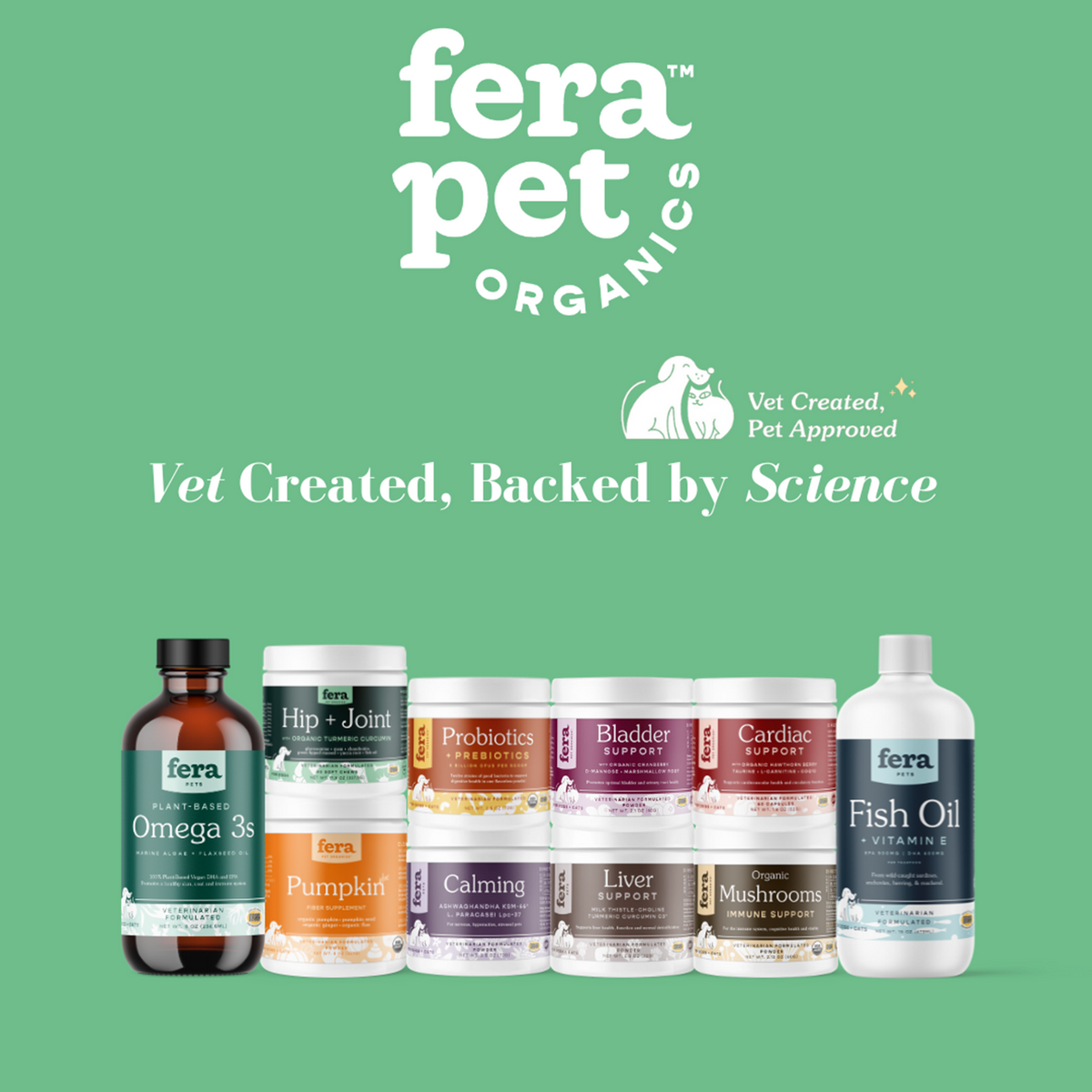 Fera Pet Organics Dog and Cat Supplement, No Stress Bundle