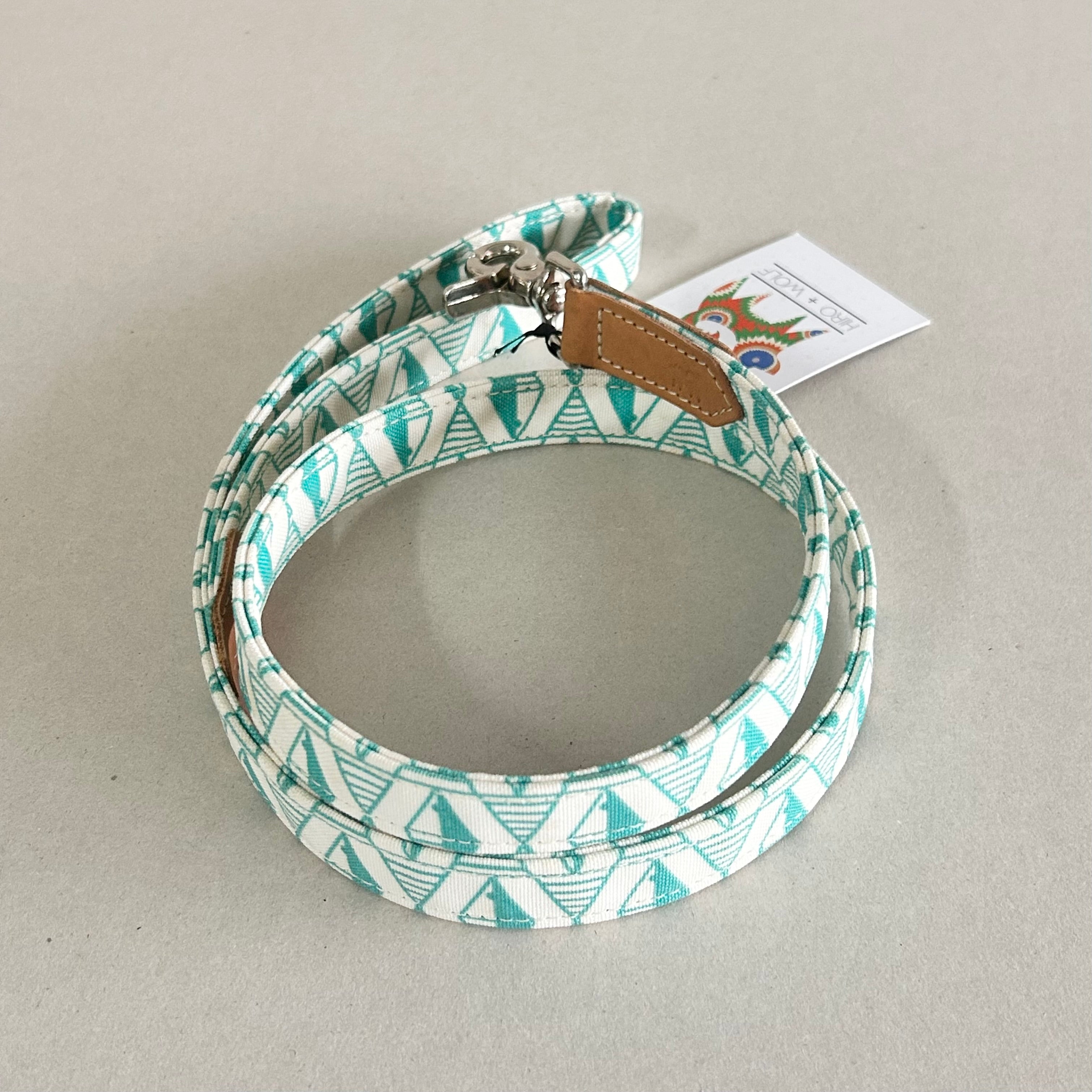 Hiro+Wolf Classic leash: Geo Green