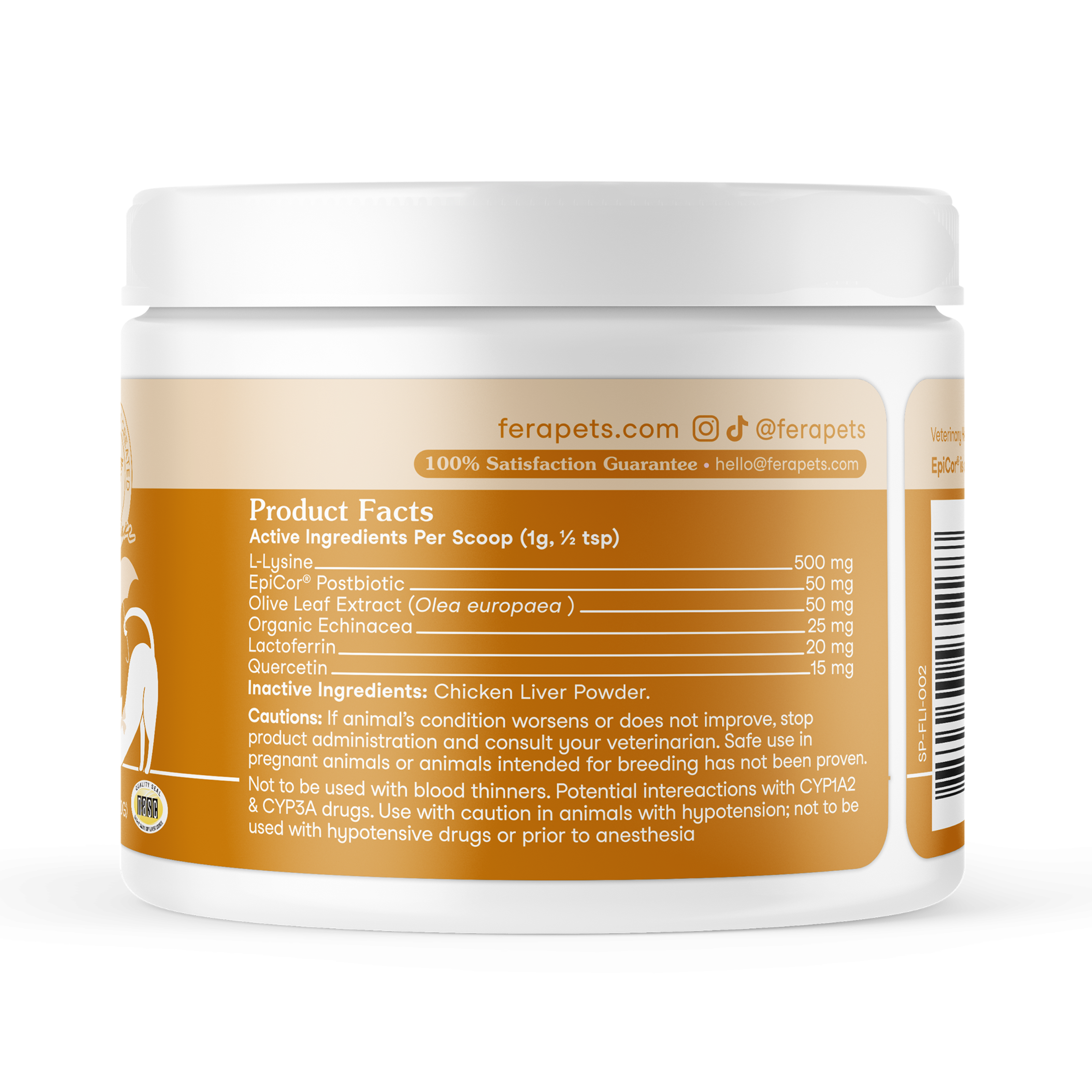 Fera Pet Organics Cat L-Lysine | Immune & Respiratory Support