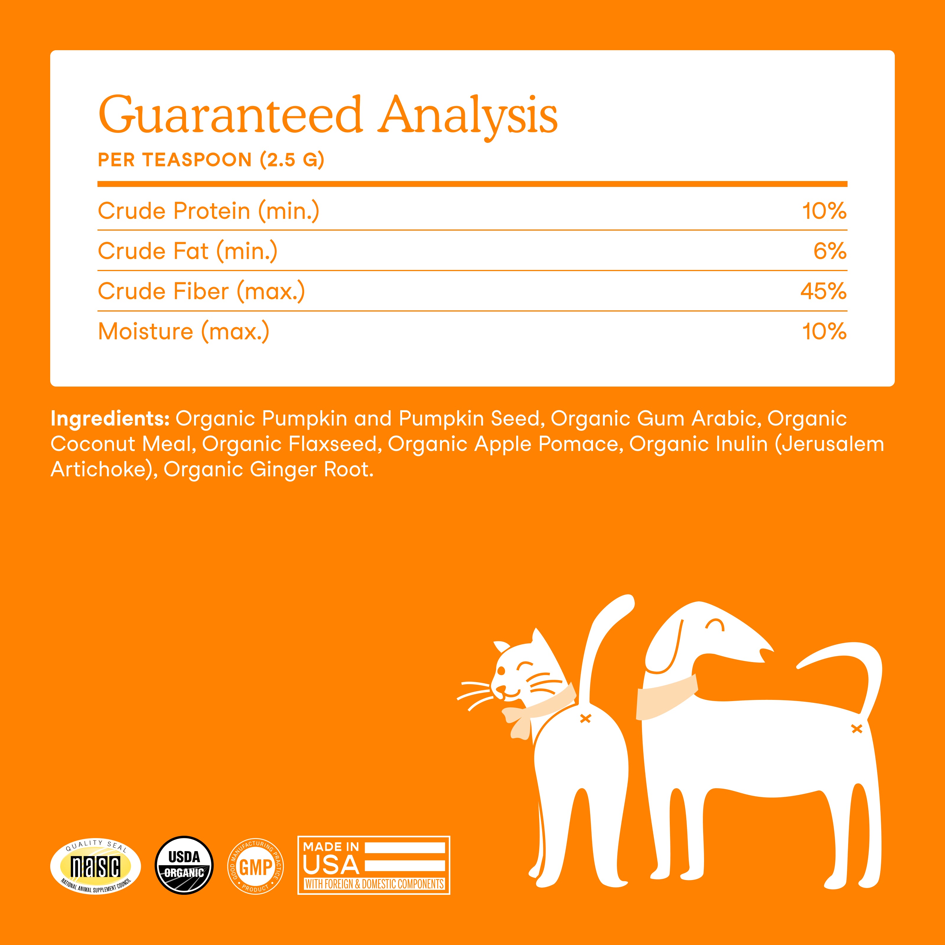 Fera Pet Organics Dog and Cat Supplement, Pumpkin Plus