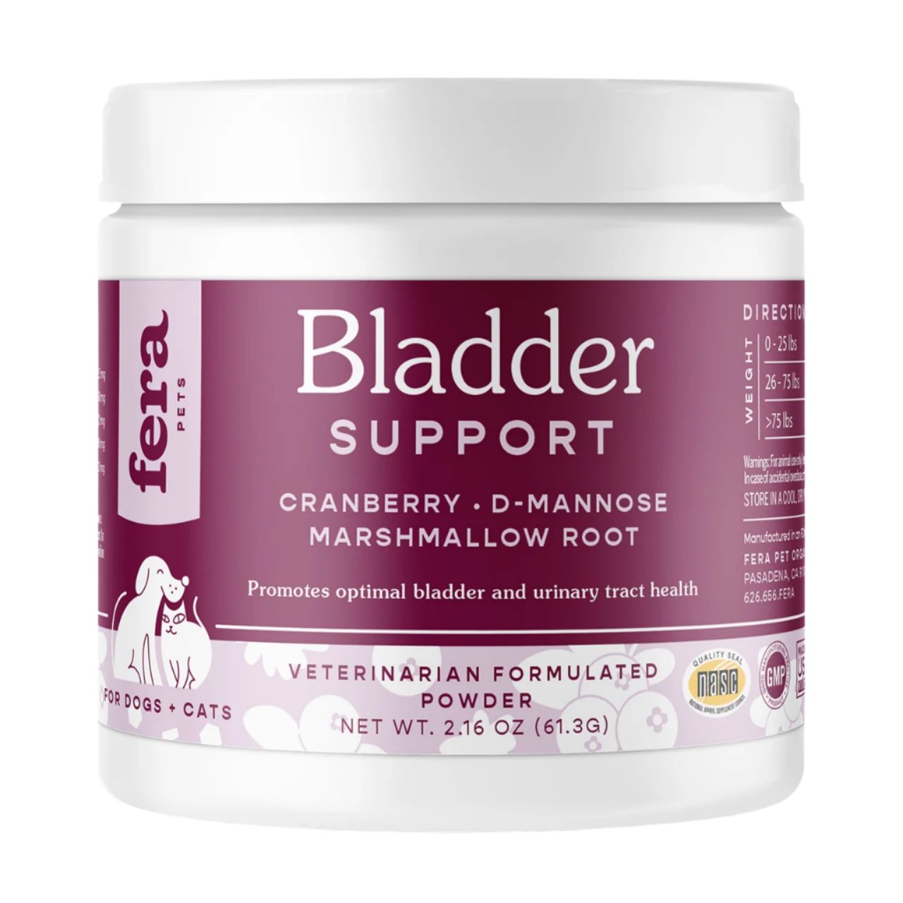 Fera Pet Organics Dog and Cat Supplement, Bladder Support