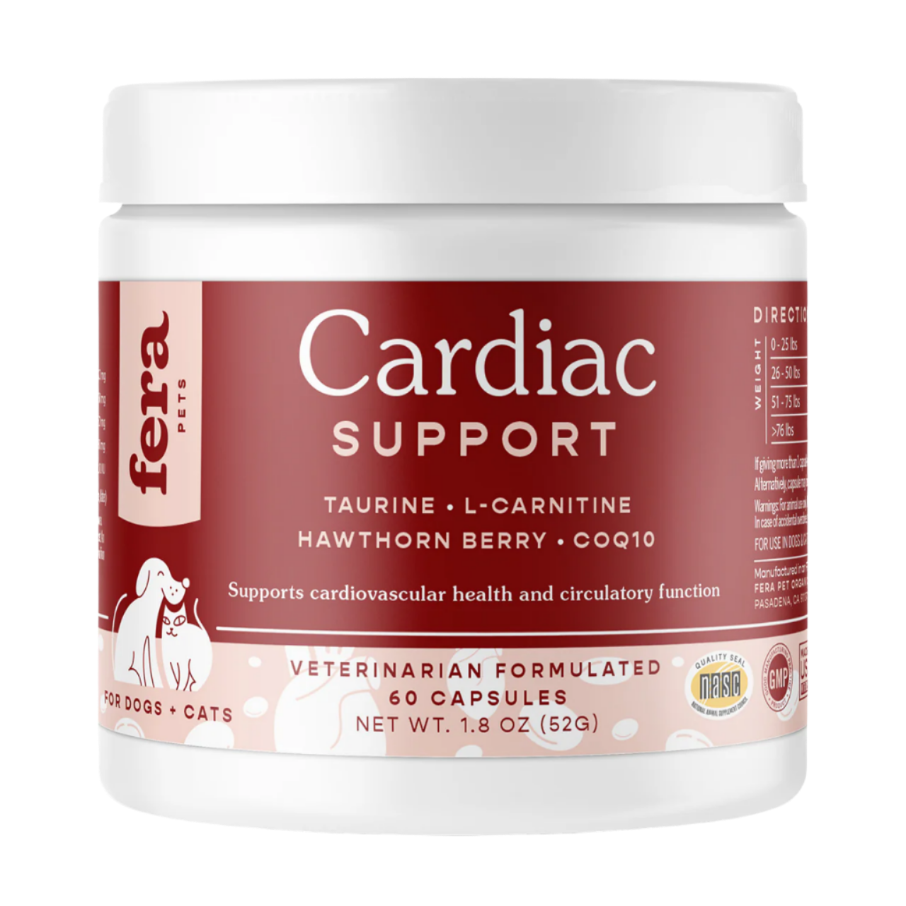 Fera Pet Organics Dog and Cat Supplement, Cardiac Support