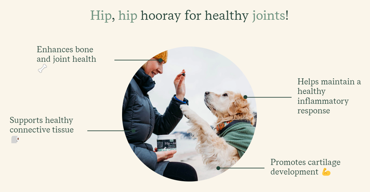 Fera Pet Organics Dog and Cat Supplement, Hip + Joint Support for Dogs