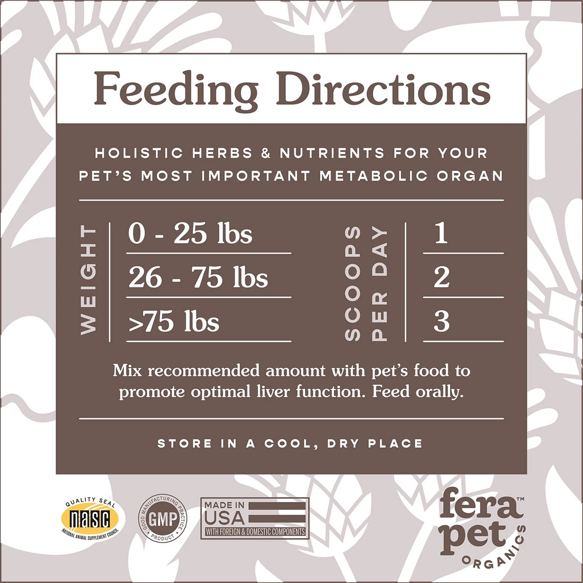Fera Pet Organics Liver Support | Holistic Detox for Dogs & Cats