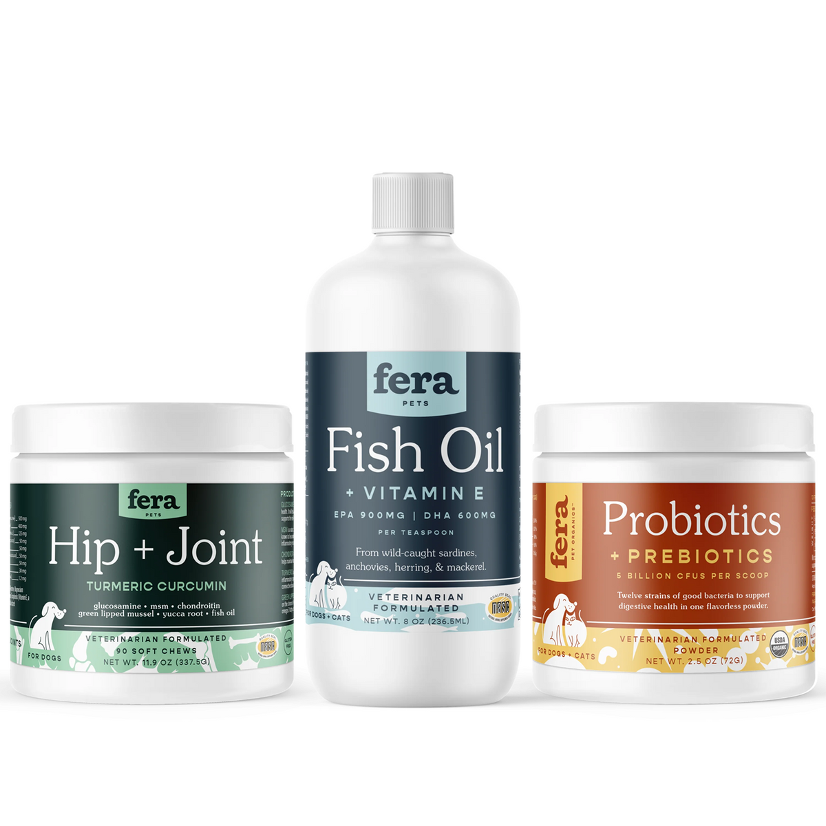 Fera Pet Organics Dog and Cat Supplement, Fera Bundle for Dogs