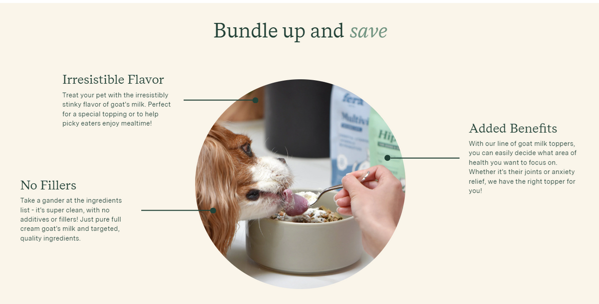Fera Pet Organics Dog and Cat Supplement, Goat Milk Bundle