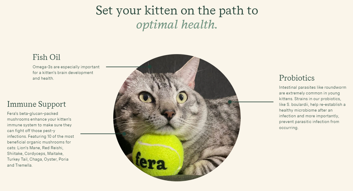 Fera Pet Organics Dog and Cat Supplement, Kitten Starter Kit
