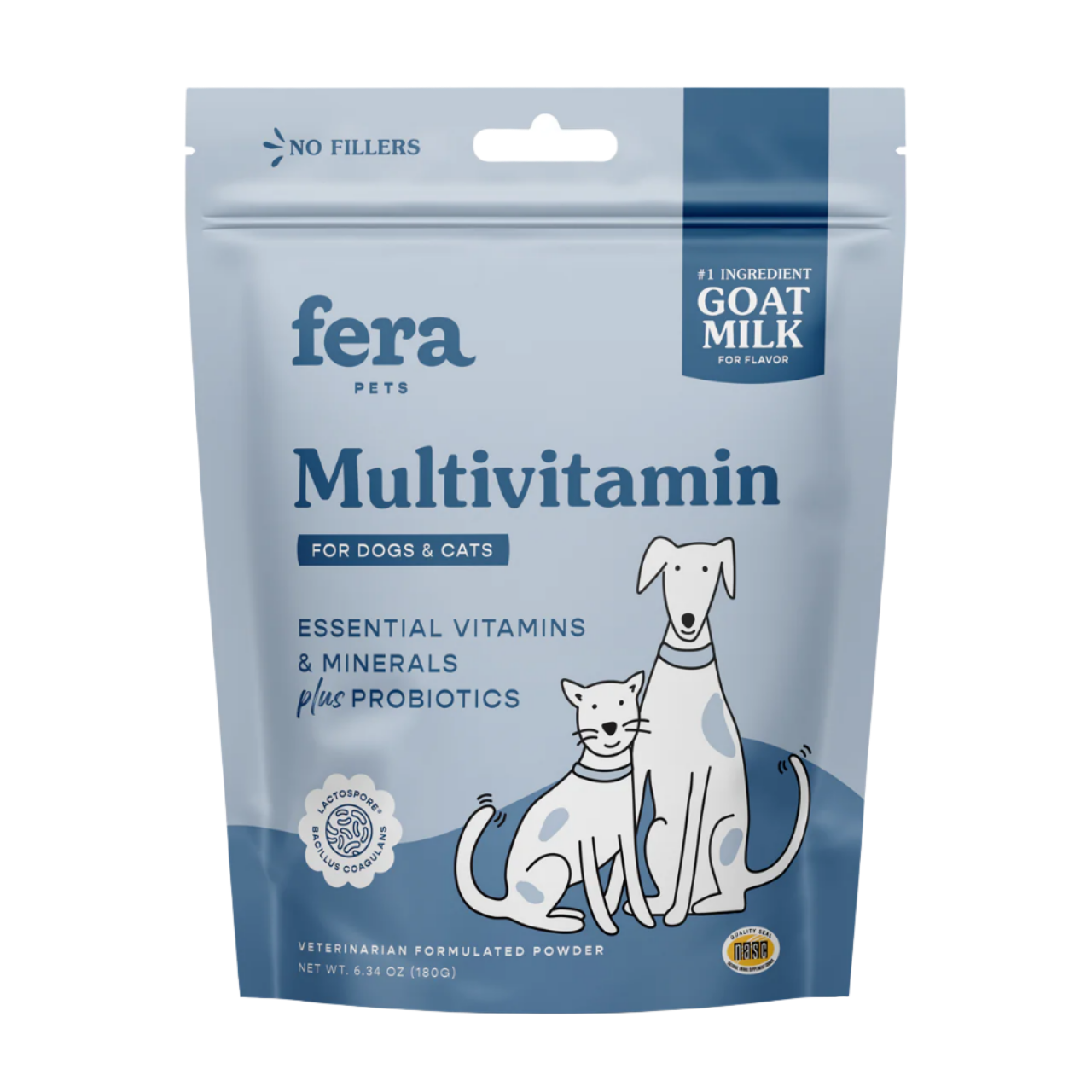 Fera Pet Organics Dog and Cat Supplement, Multivitamin Goat Milk Topper