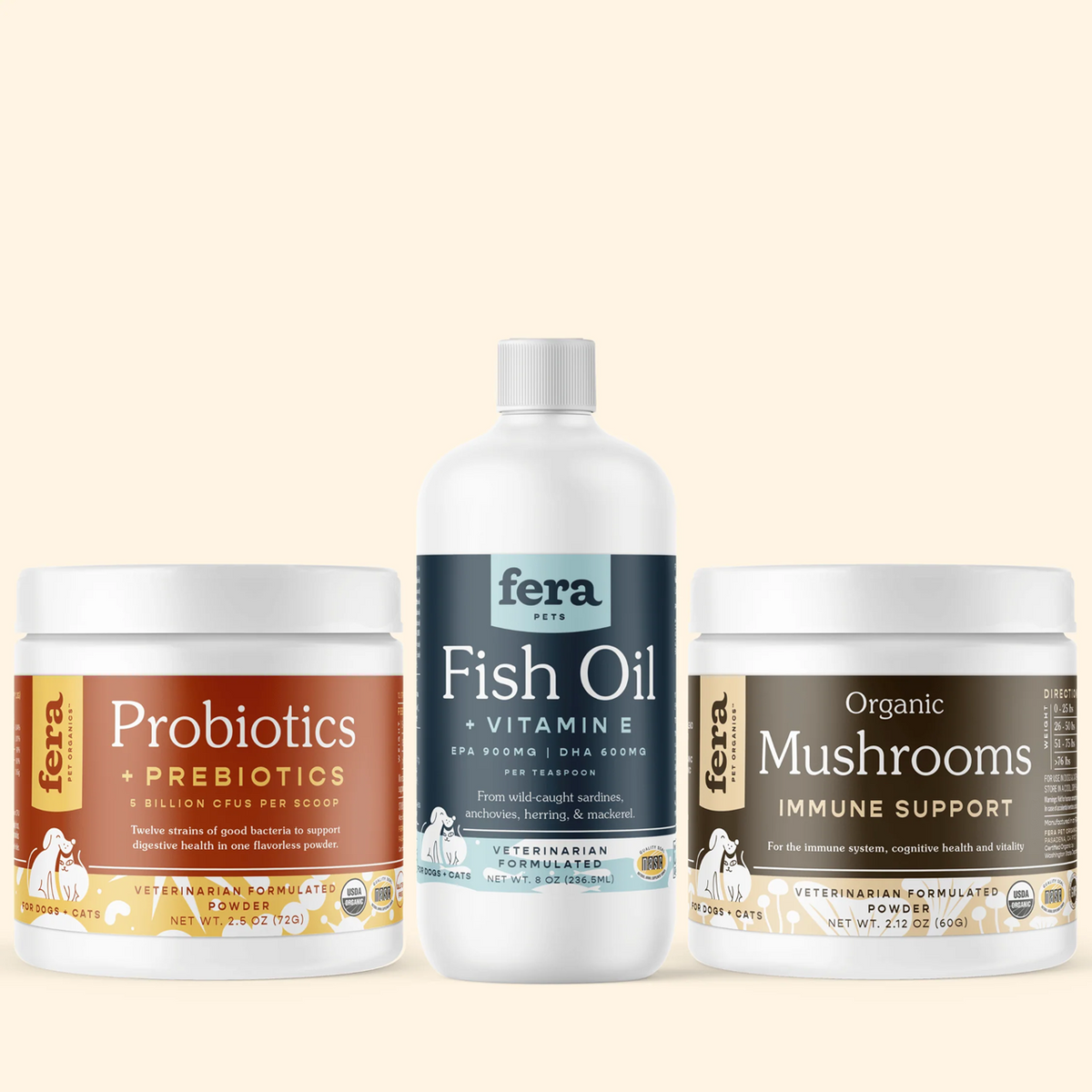 Fera Pet Organics Dog and Cat Supplement, Puppy Starter Kit