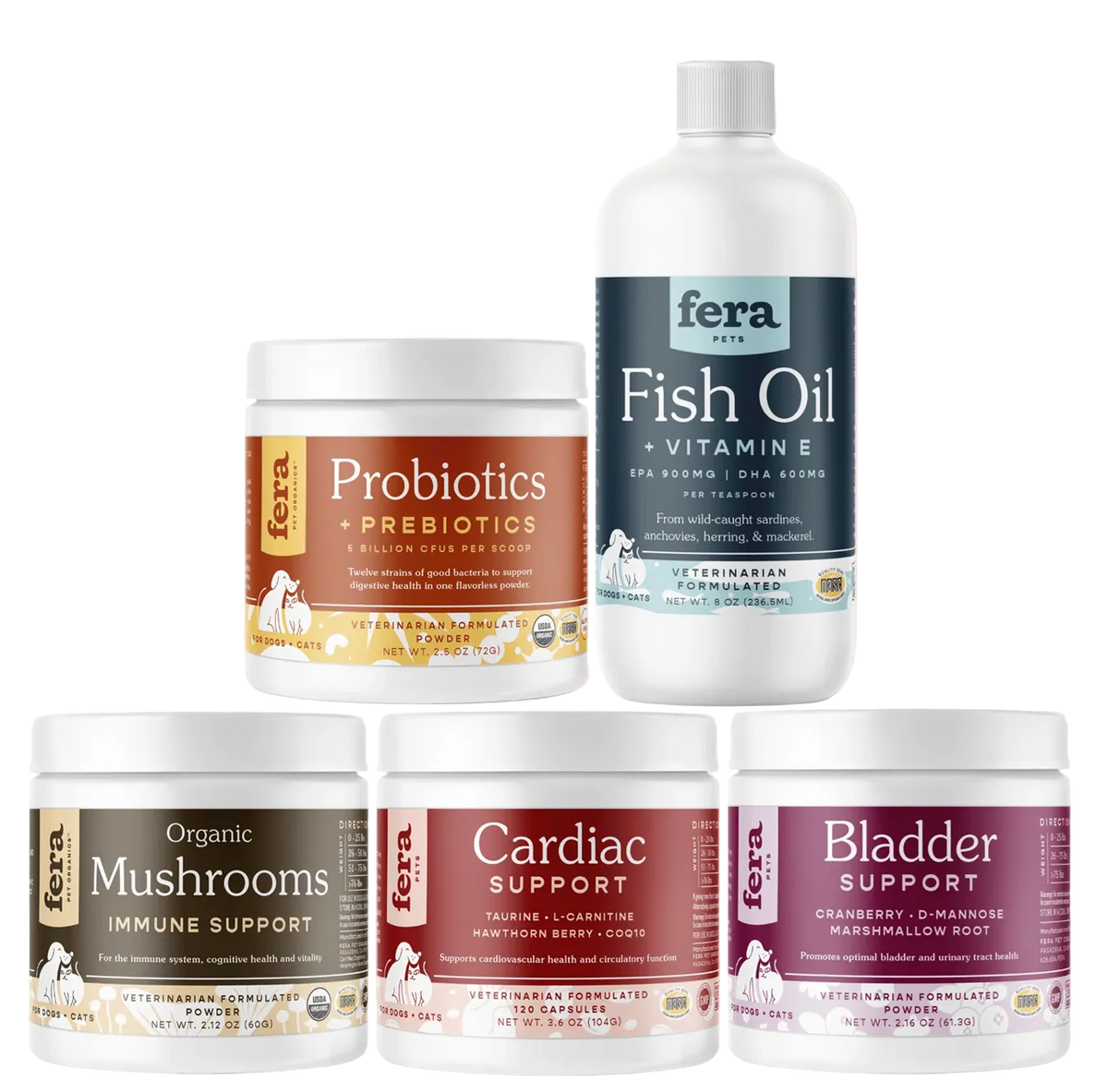Fera Pet Organics Dog and Cat Supplement, Senior Cat Bundle