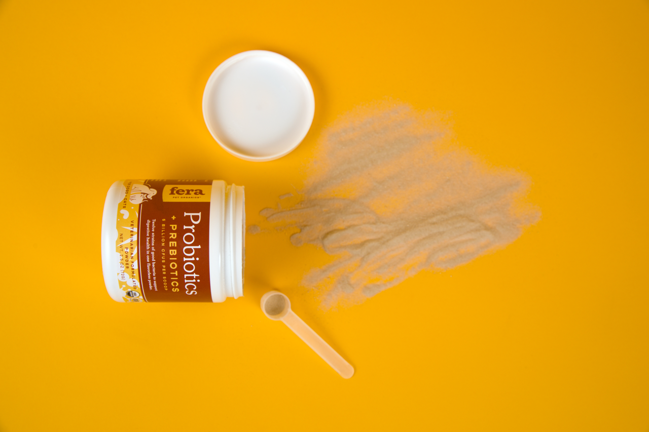 Fera Pet Organics Dog and Cat Supplement, USDA Organic Probiotics with Prebiotics