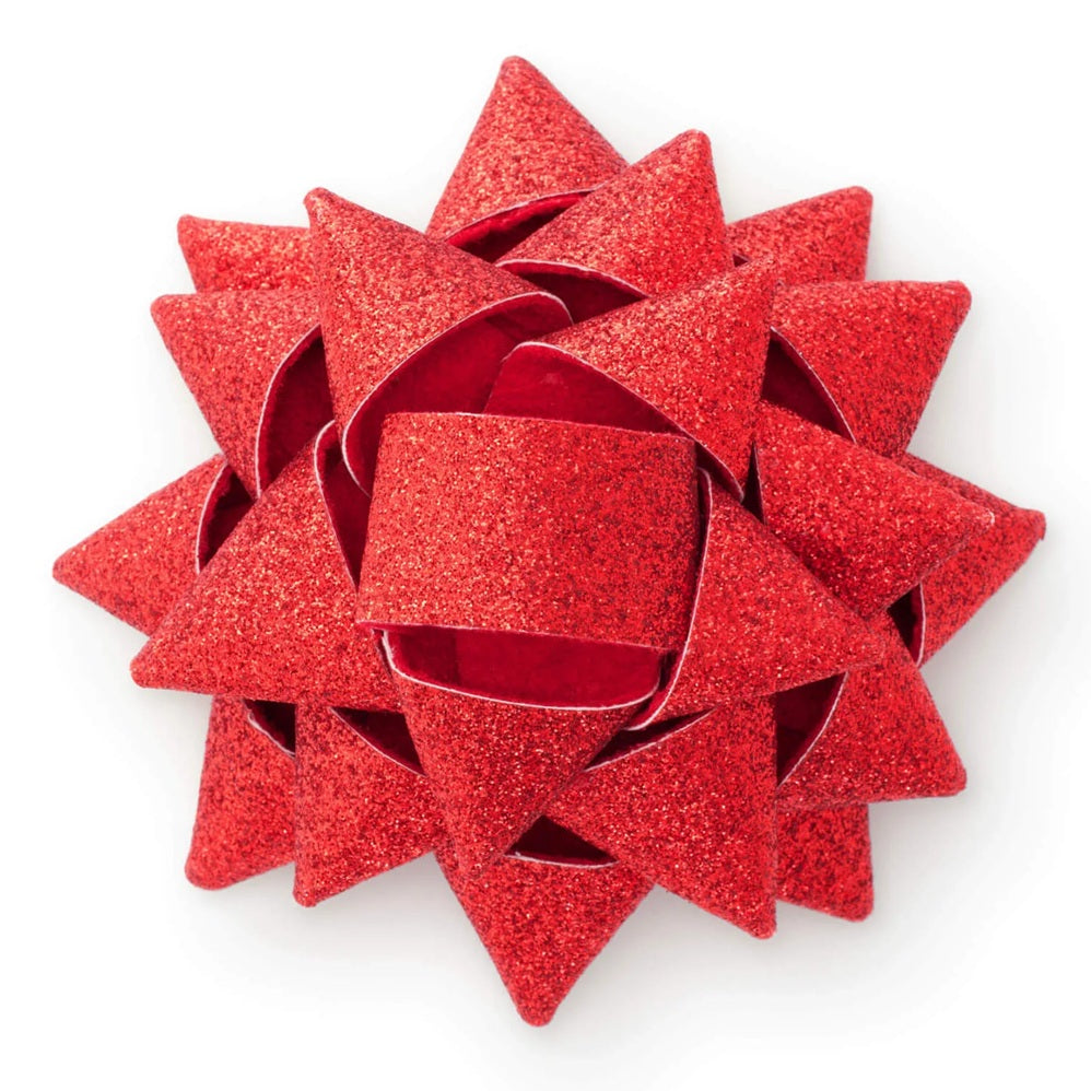 Dog Collar Attachment: Red Gift Bow