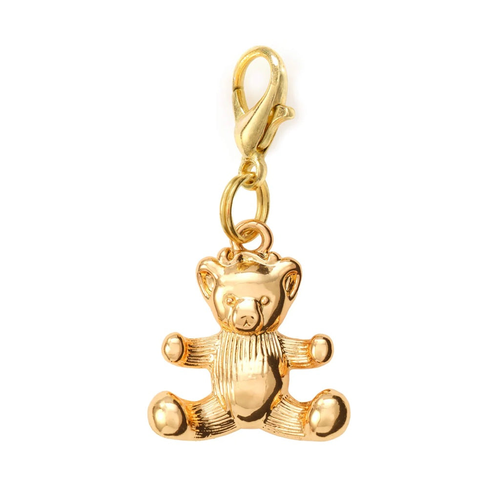Dog Collar Charm: Gold Bear