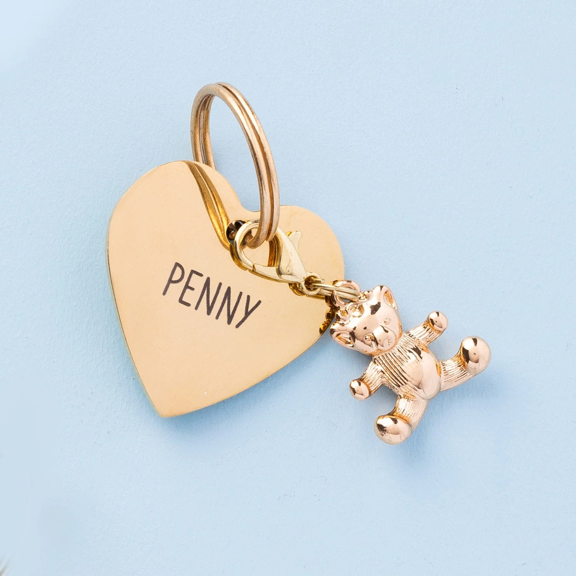 Dog Collar Charm: Gold Bear