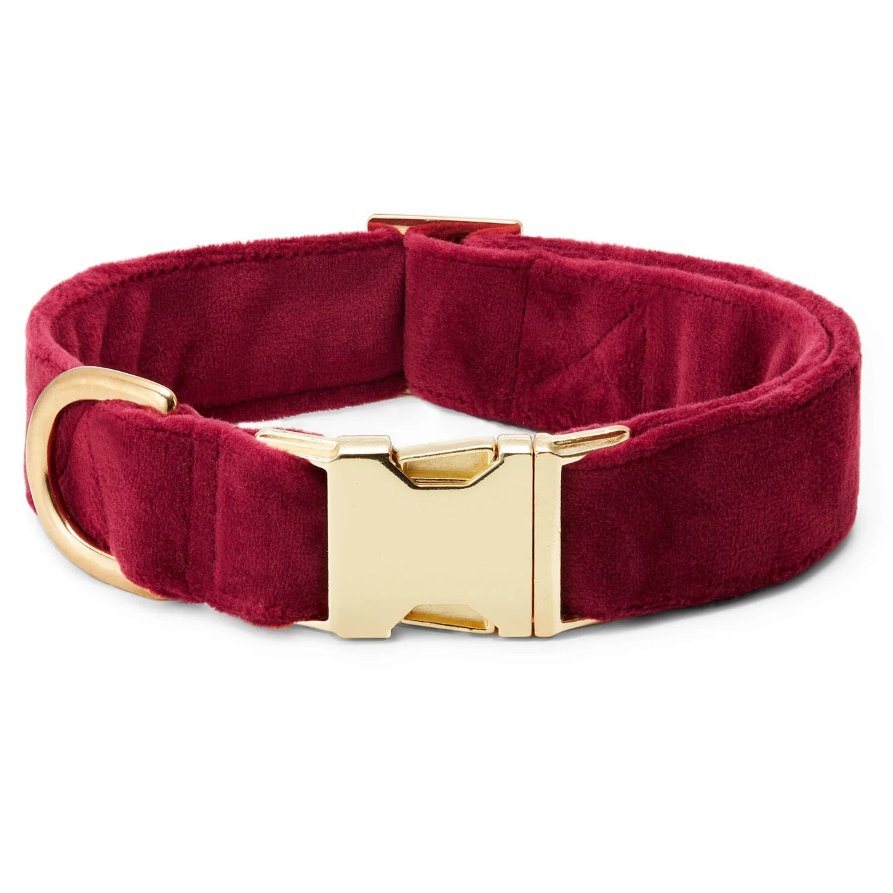Dog Collar: Burgundy Velvet