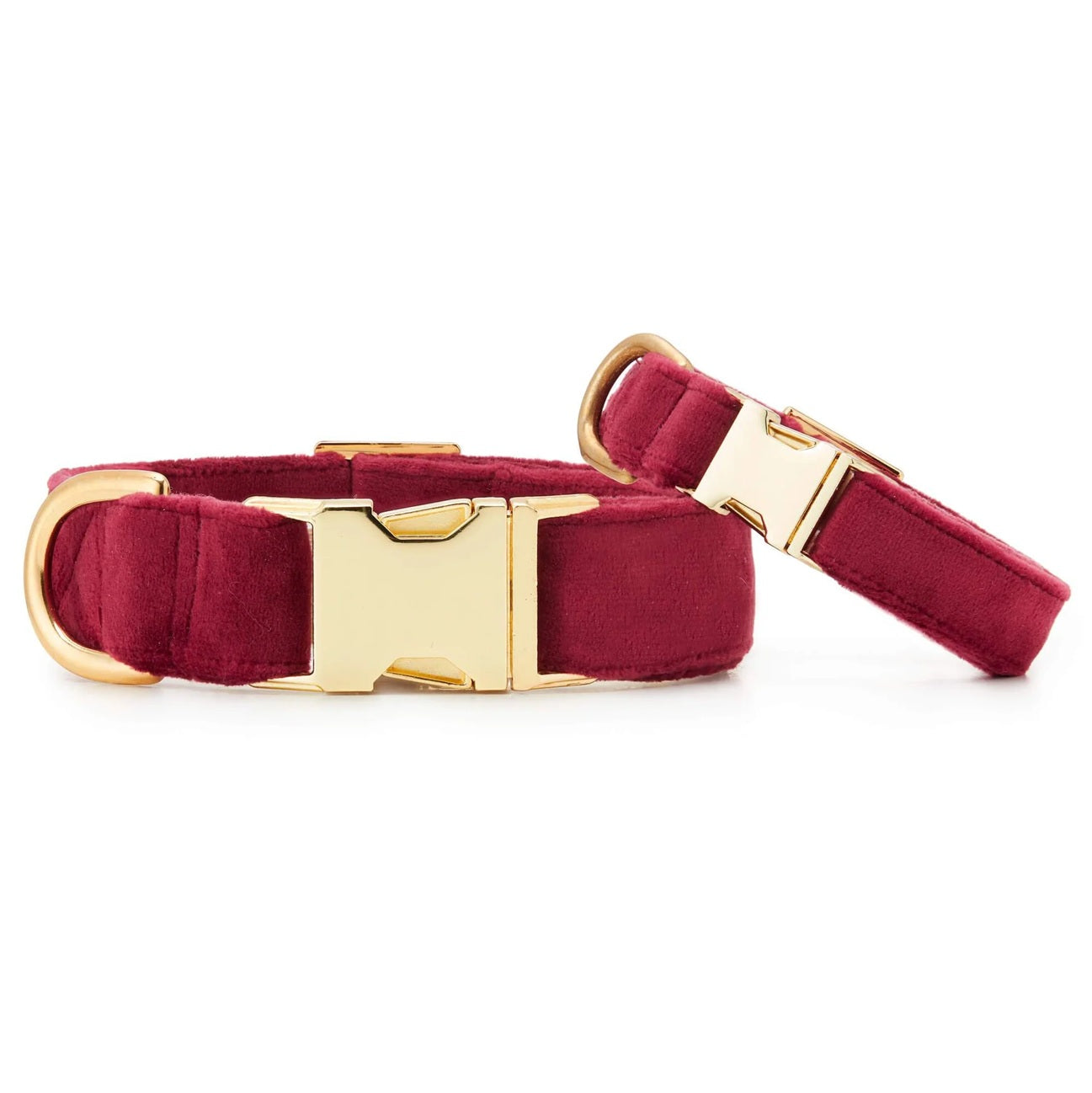 Dog Collar: Burgundy Velvet