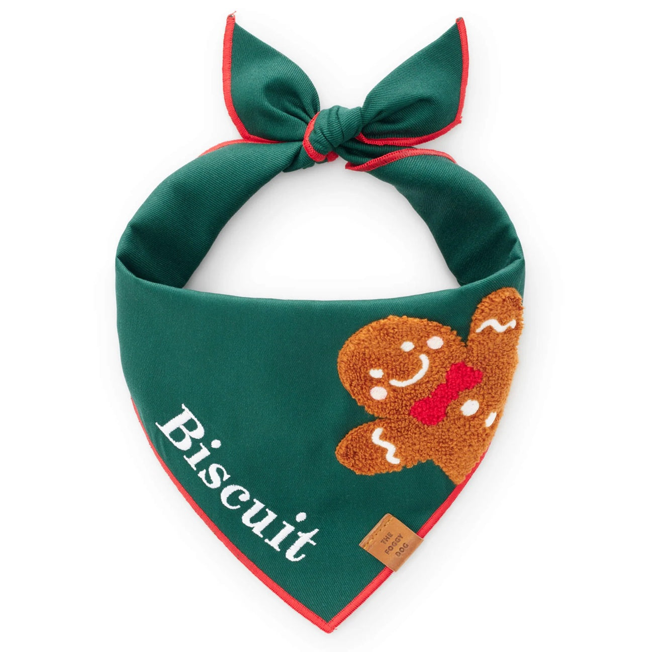 Dog and Cat Bandana: Gingerbread Man Applique