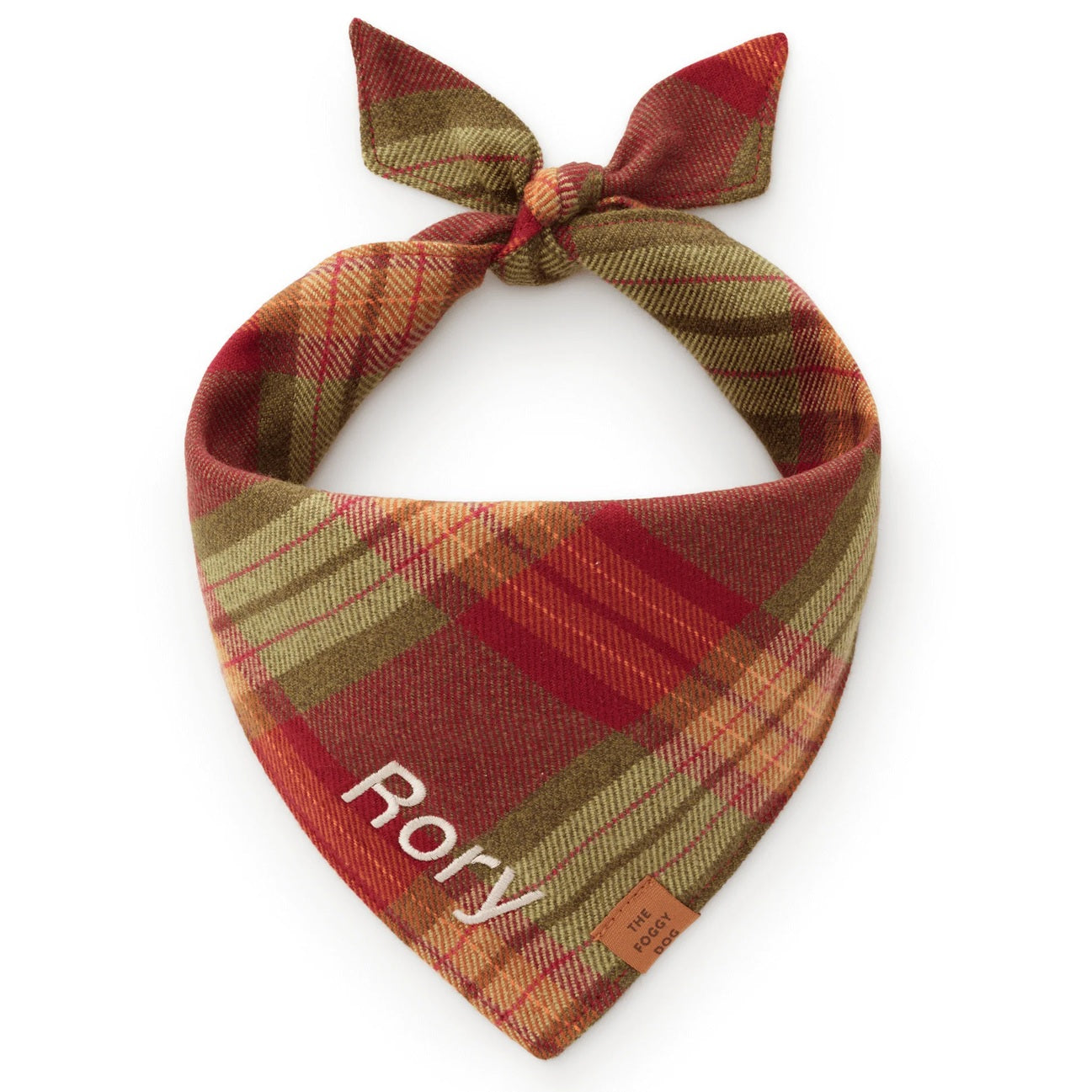 Dog and Cat Bandana: Orchard Plaid Flannel