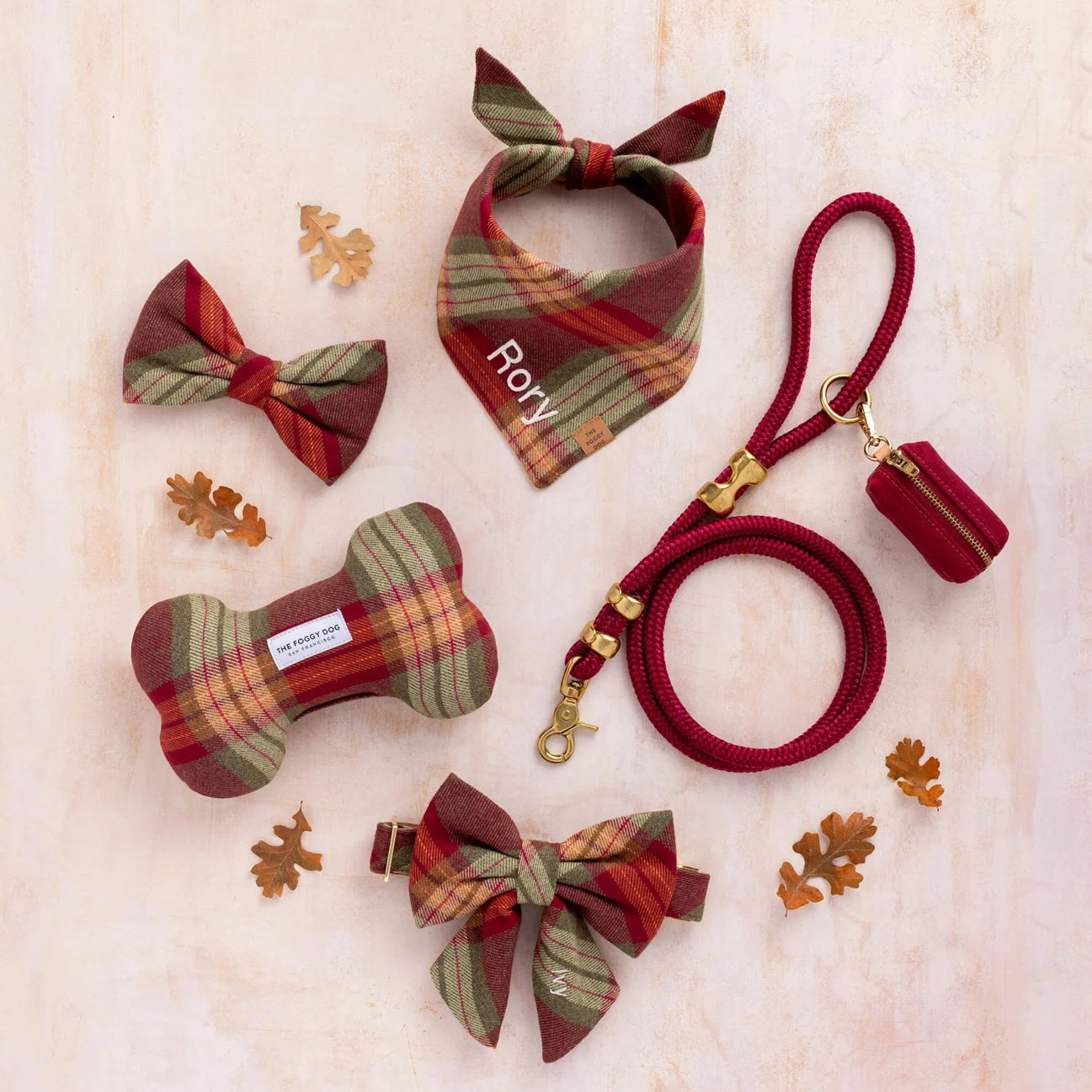 Dog and Cat Bandana: Orchard Plaid Flannel