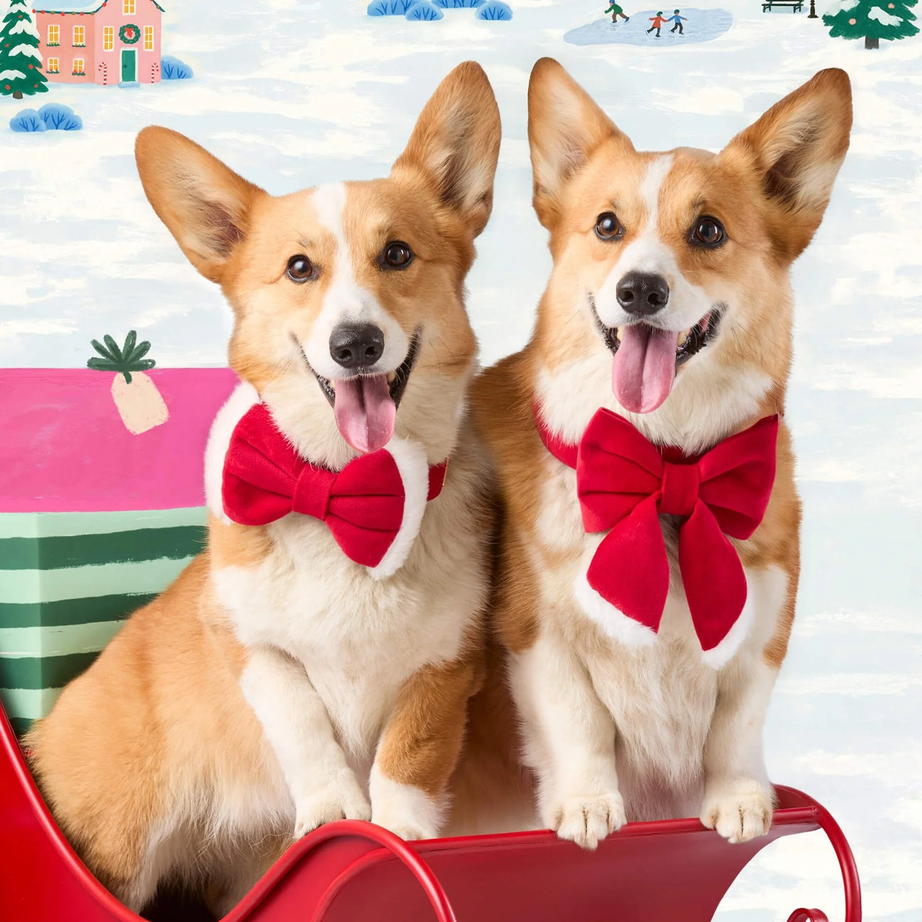 Dog and Cat Bowtie: Santa Paws
