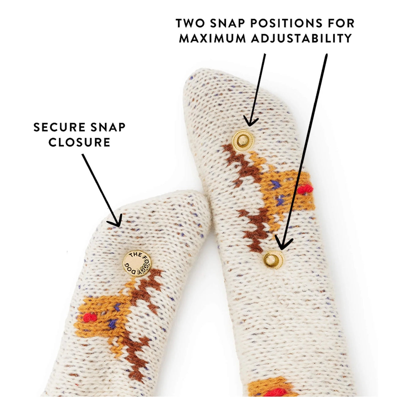 Dog and Cat Knit Bandana: Reindeer