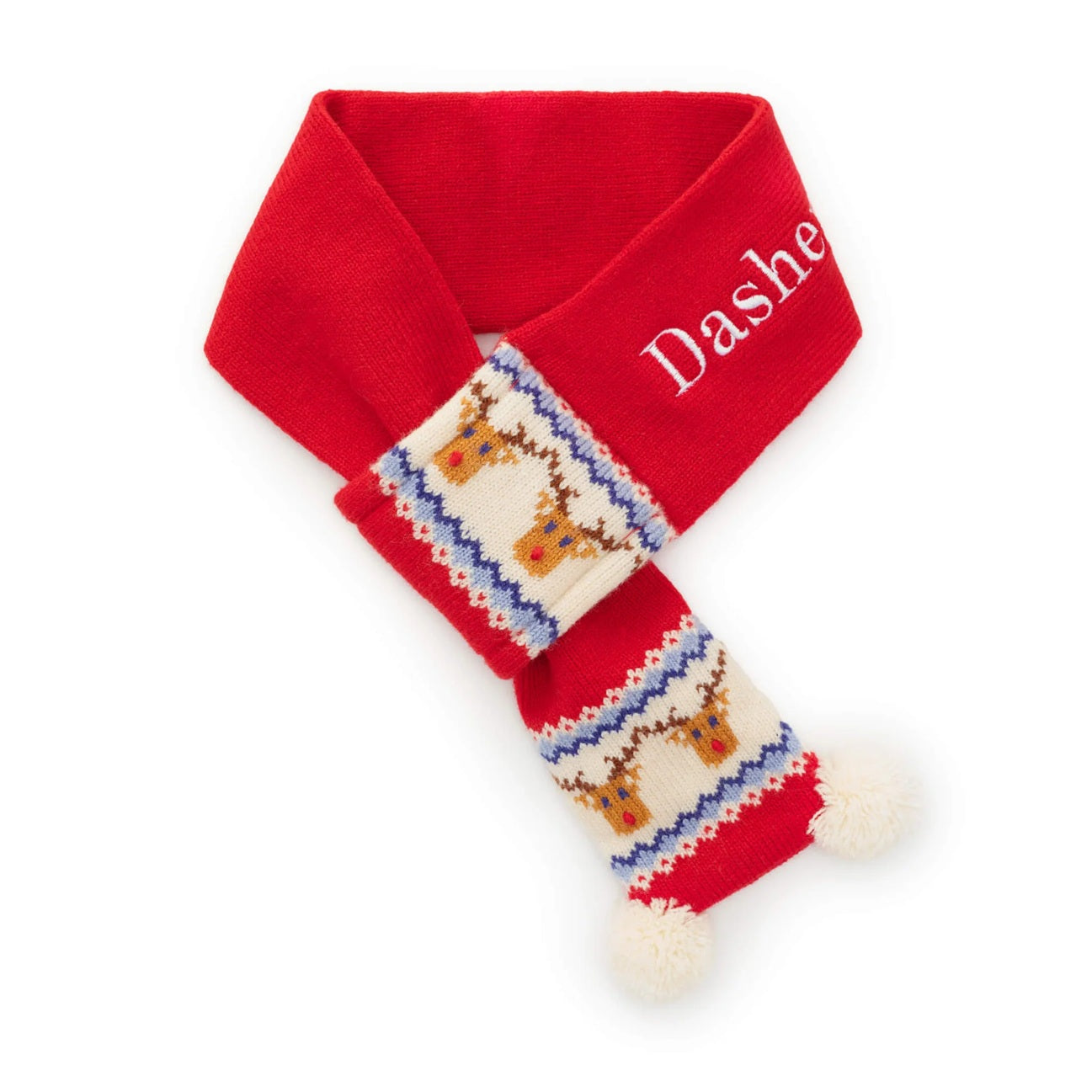 Dog and Cat Knit Scarf: Reindeer Fair Isle