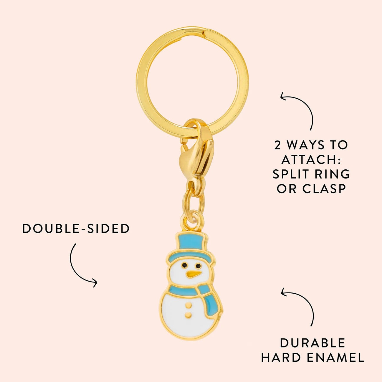 Dog Collar Charm: Snowman