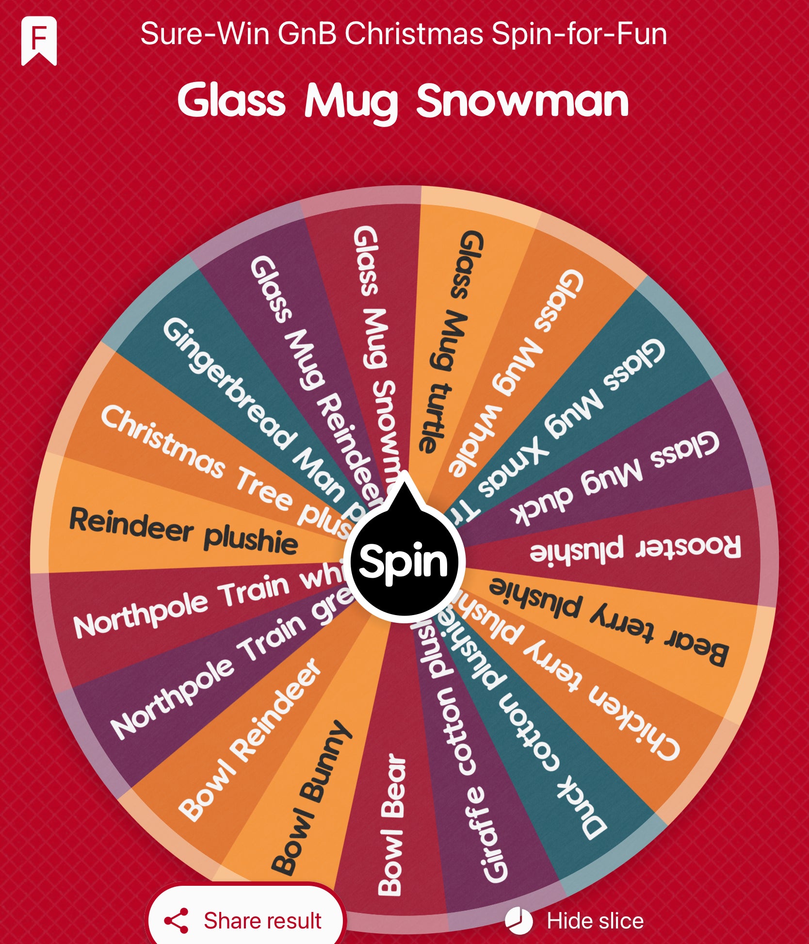 Sure-Win Christmas Lucky Spin