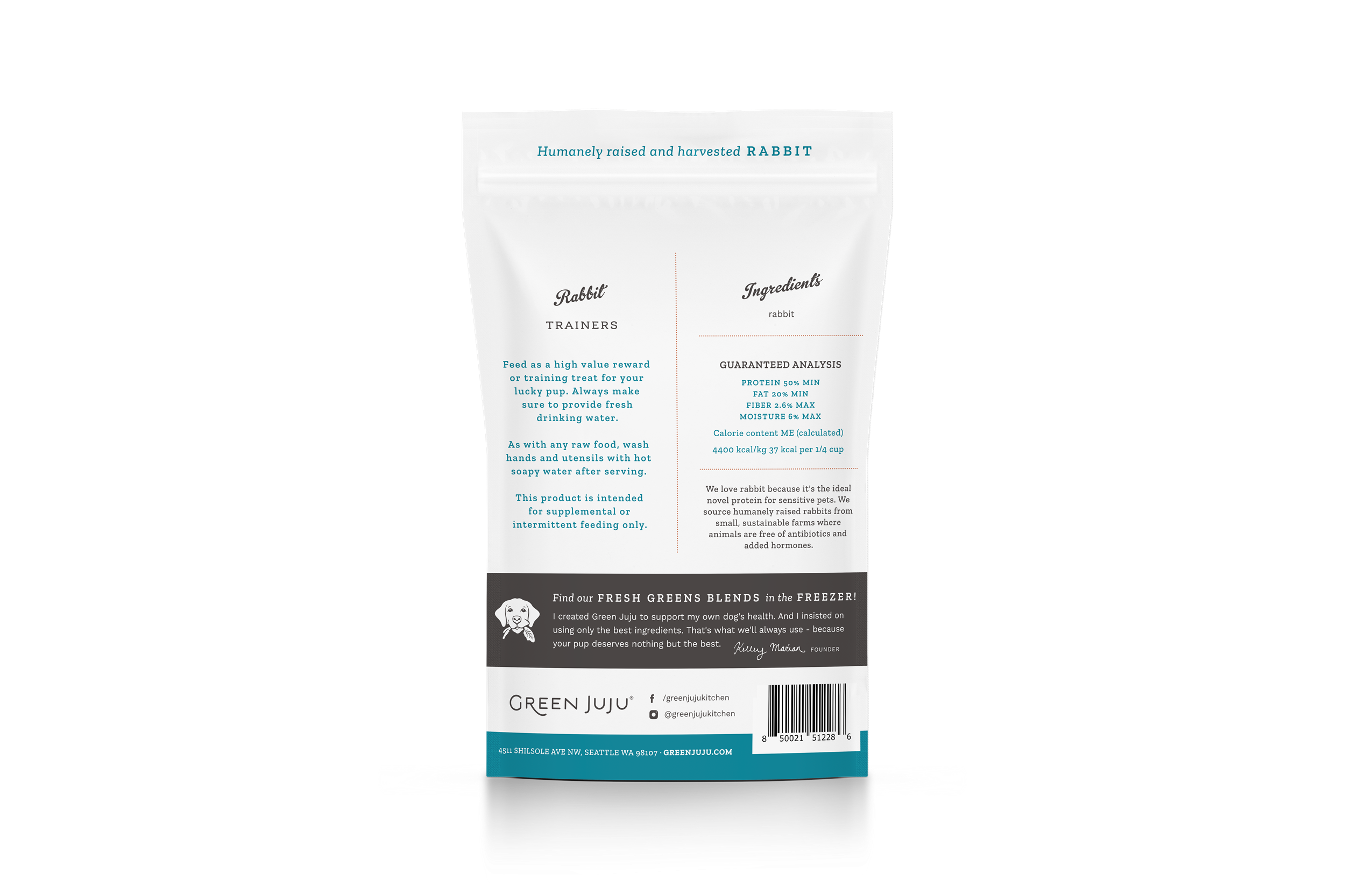 Green Juju freeze-dried rabbit trainers for sensitive tummies, single-ingredient low-calorie novel protein pet treats for dogs and cats