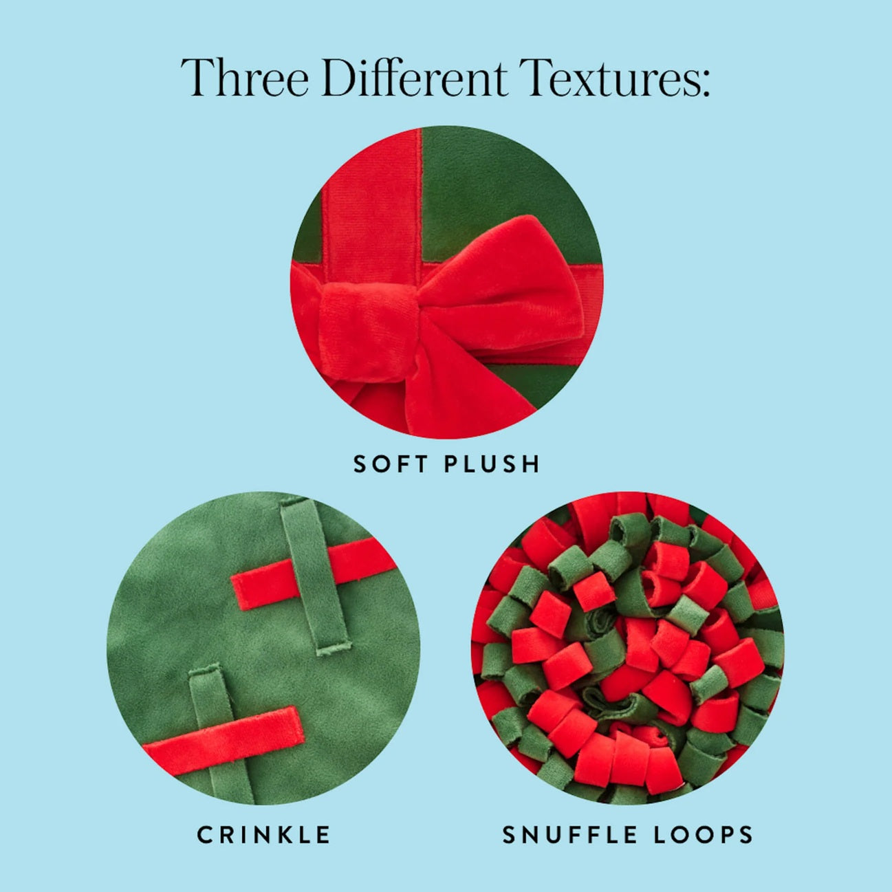 Holiday Squeaky Plush Interactive Snuffle Dog toys, Holiday Present