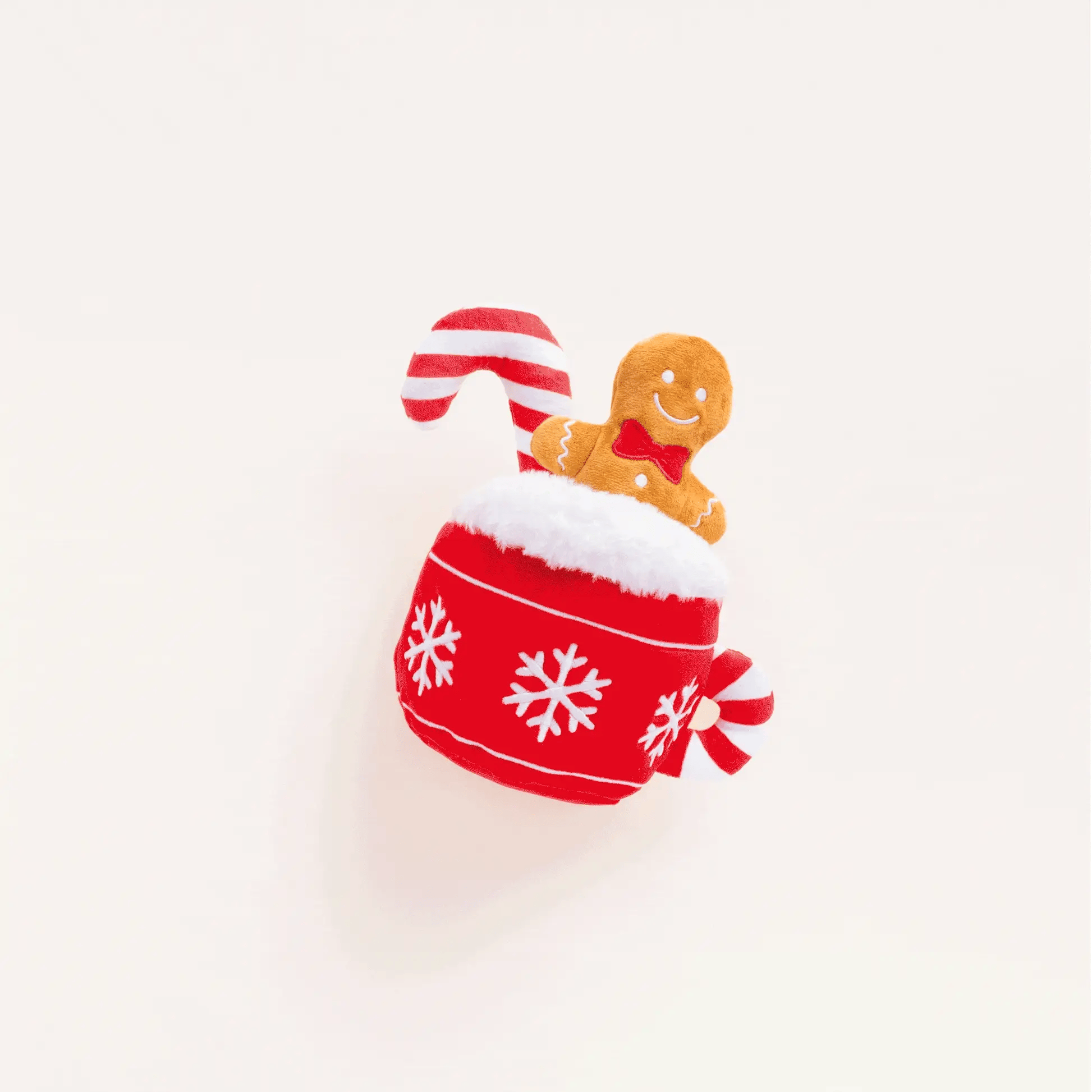 Holiday Squeaky Plush Interactive Snuffle Dog toys, Hot Cocoa