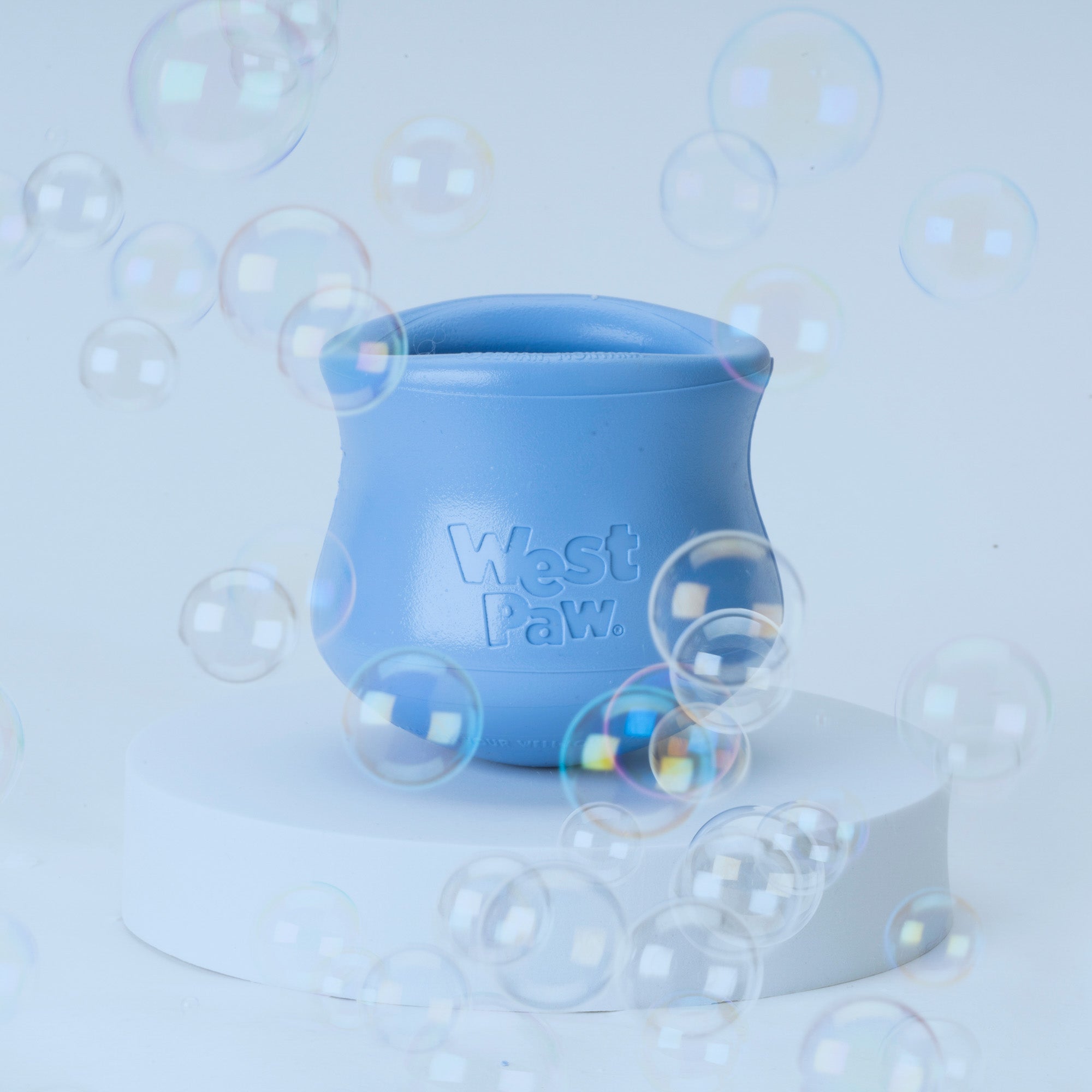 Interactive puzzle, food-dispensing dog toy, Zogoflex Toppl in Periwinkle (Spring Limited Edition)