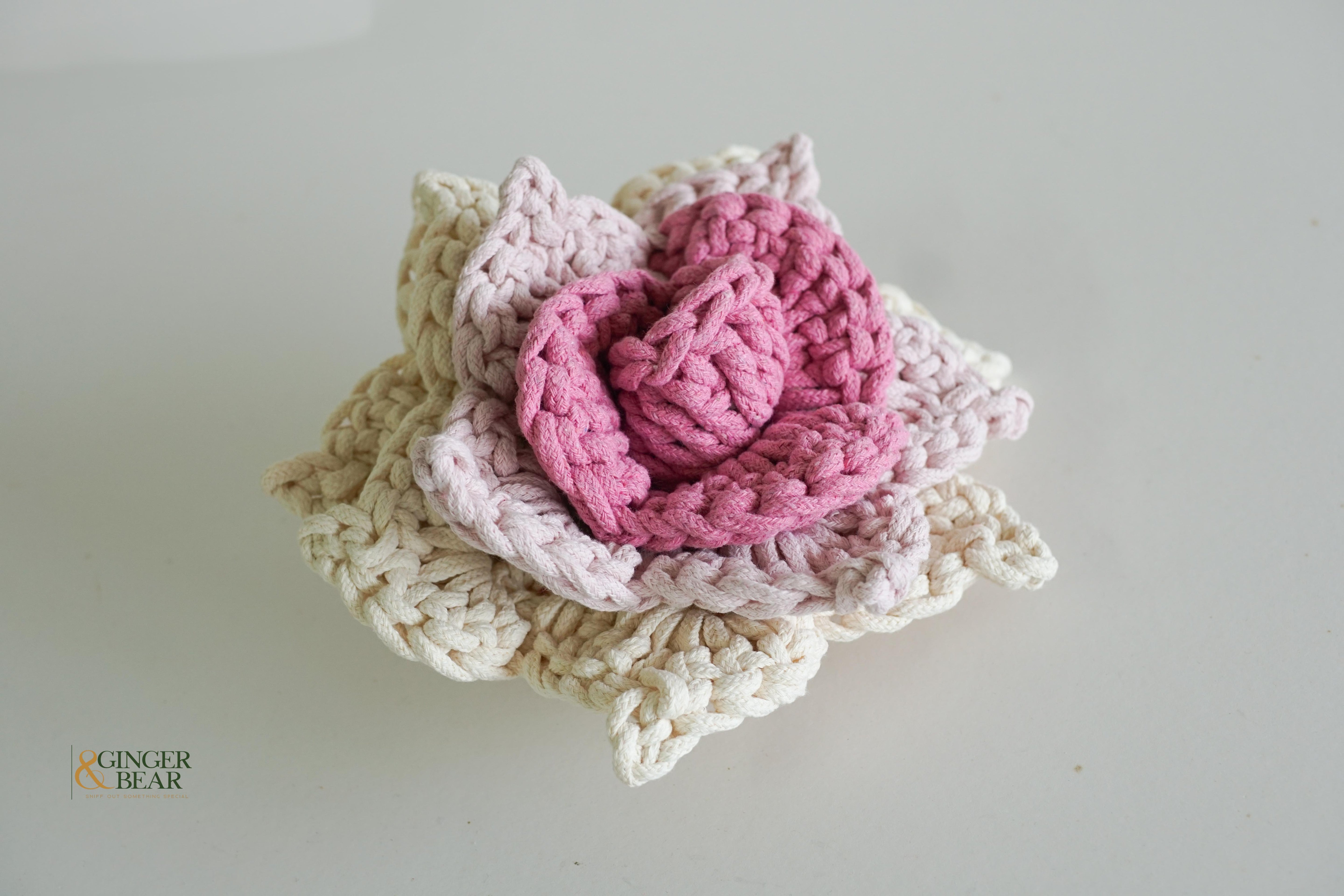 Knotty Interactive Upcycled Cotton Snuffle Flower Dog Toy, Prunus Blossom