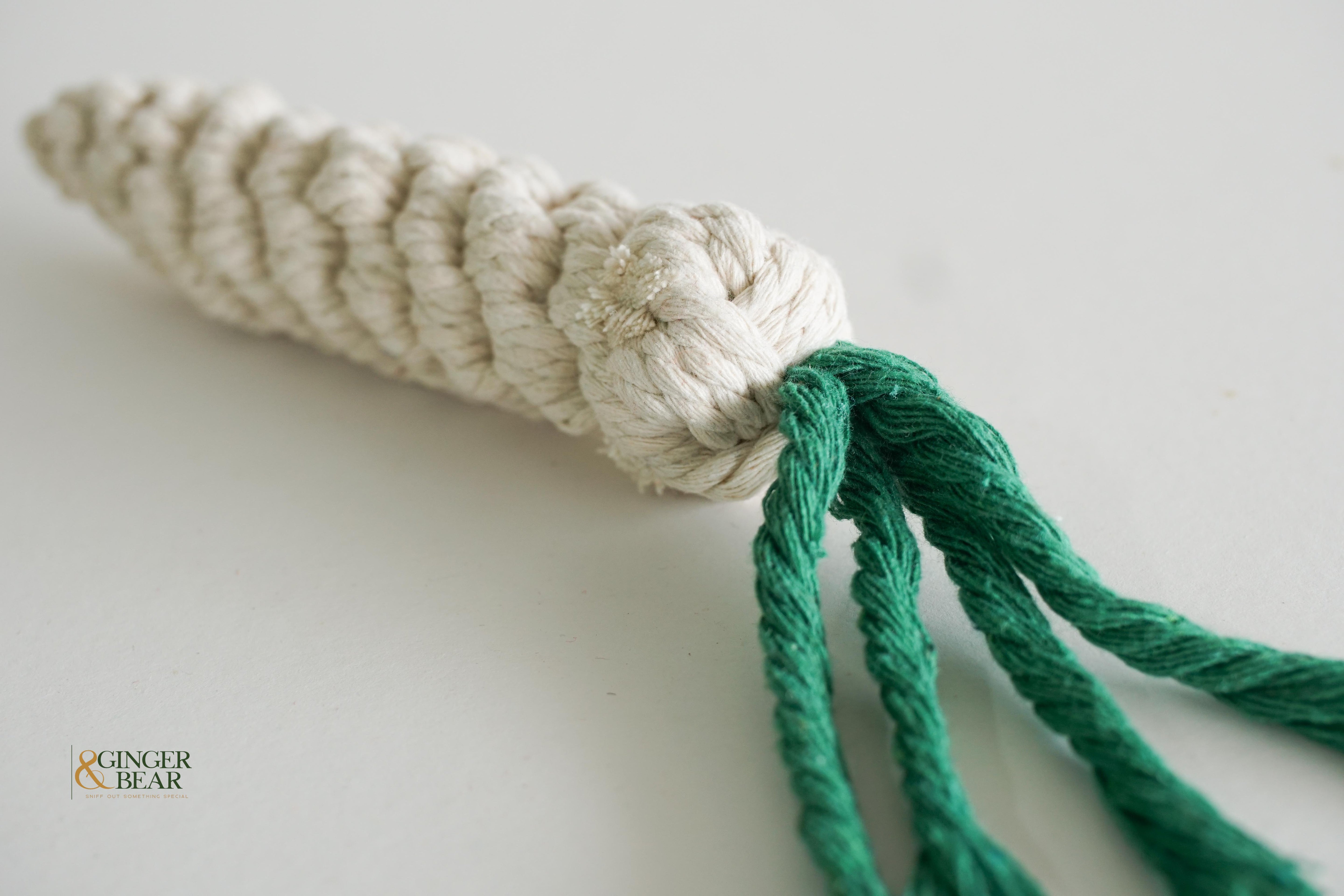 Knotty Interactive Upcycled Cotton Rope Dog Toy, Carrot