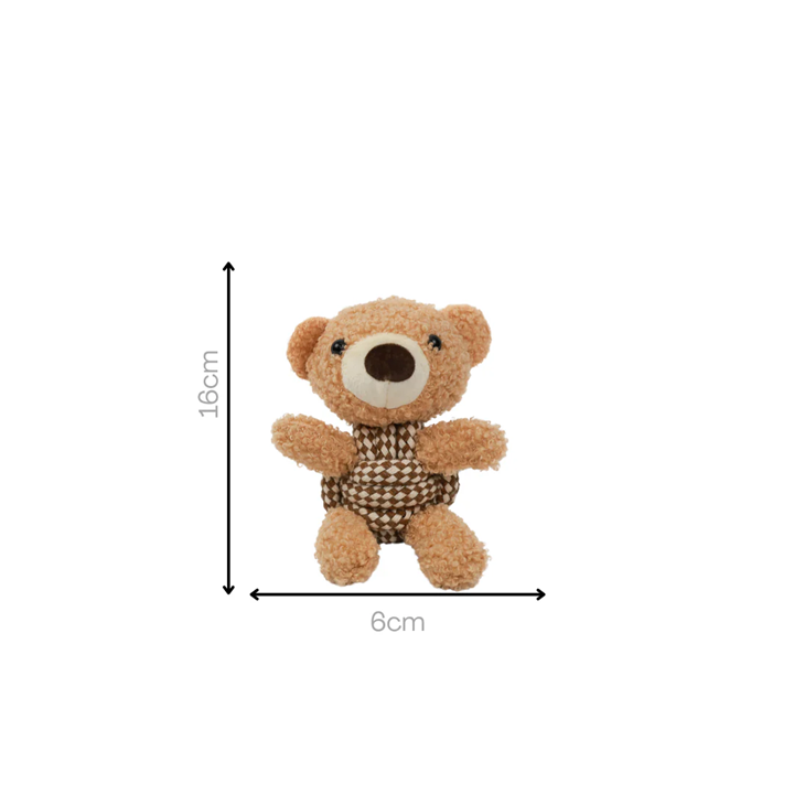 Knotty Squeaky Interactive Rope Dog Toy, Coco the Bear