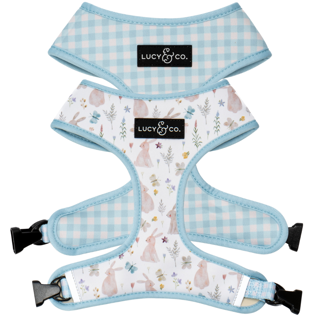 Lucy&Co Reversible Dog Harness: Hippity Hoppity
