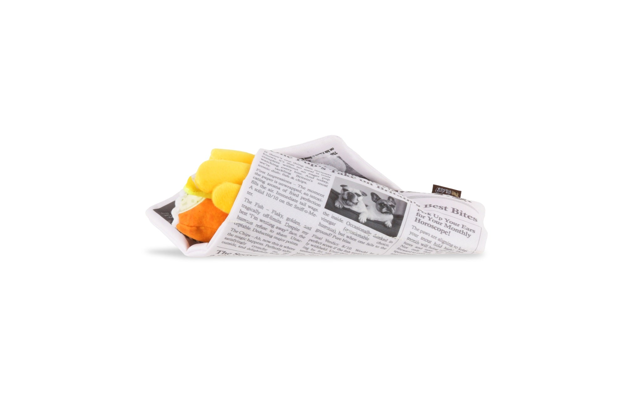 P.L.A.Y. The International Classic Squeaky Plush Dog Toy, Chippy Chews