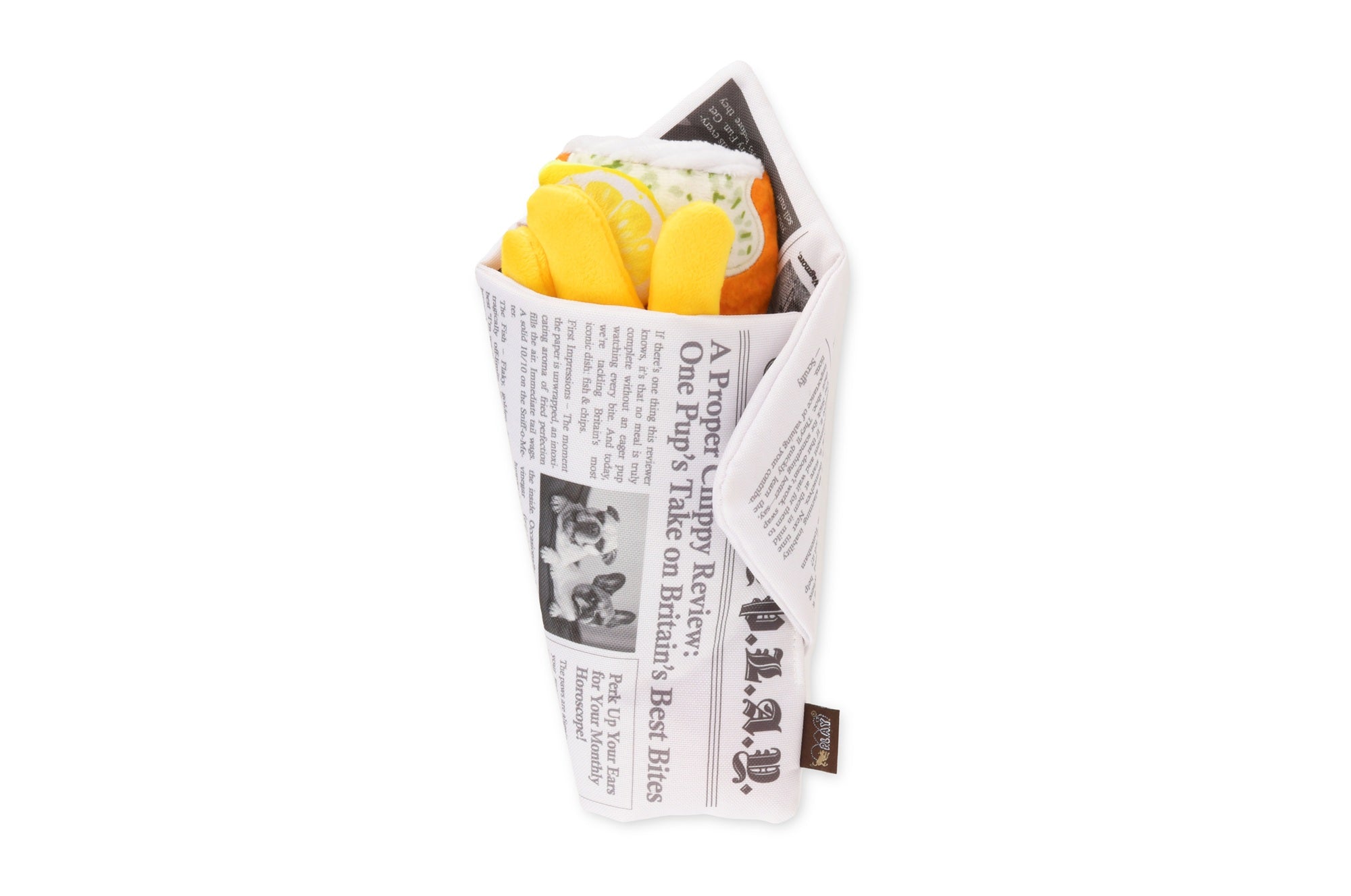 P.L.A.Y. The International Classic Squeaky Plush Dog Toy, Chippy Chews