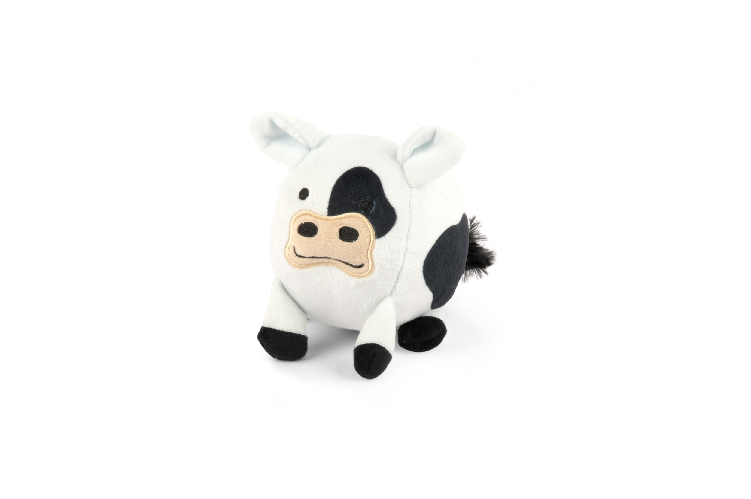 P.L.A.Y. Barnyard Buddies Squeaky Plush Dog Toy, Cole the Cow